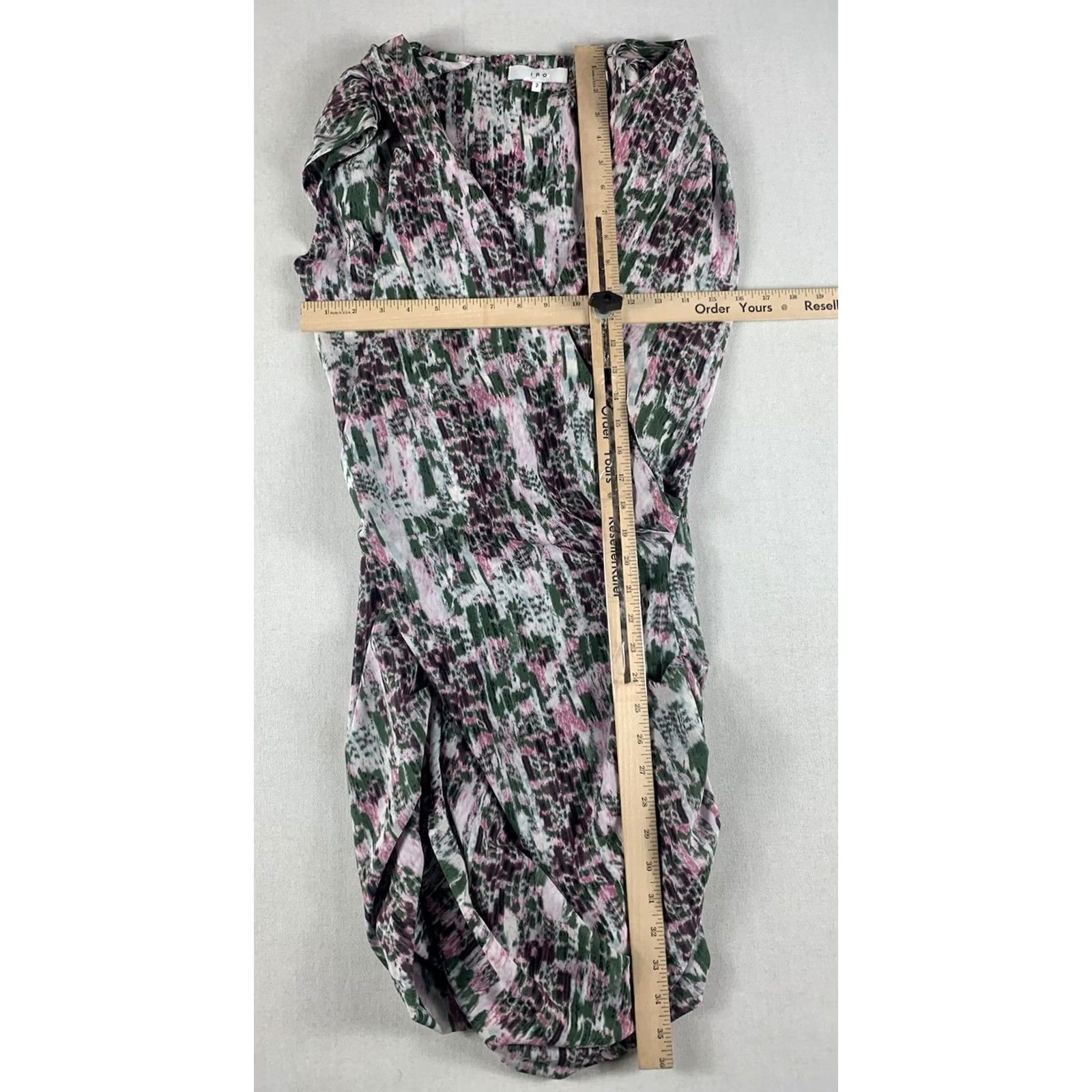 Iro IRO Sleeveless V-Neck Abstract Pattern Draped STORM Dress WOMEN 2 Mini Short Multicolor Party Wedding Night Out Size XS / US 0-2 / IT 36-38 - 3 Thumbnail