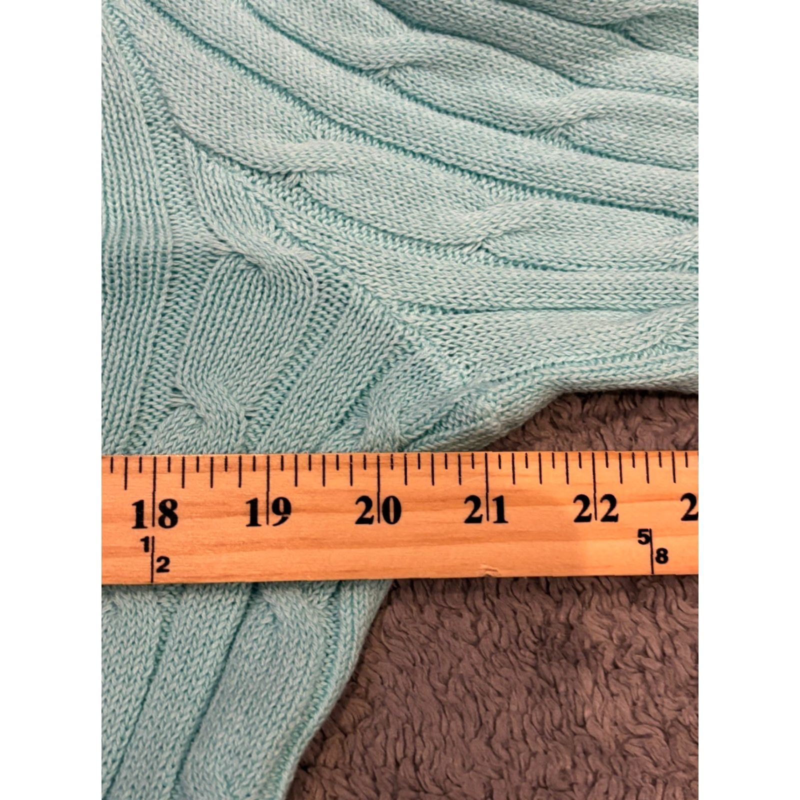 Vintage NWT Studio Works Sweater Womens Large Blue Cable Knit Crew Neck Pullover Size L / US 10 / IT 46 - 4 Thumbnail
