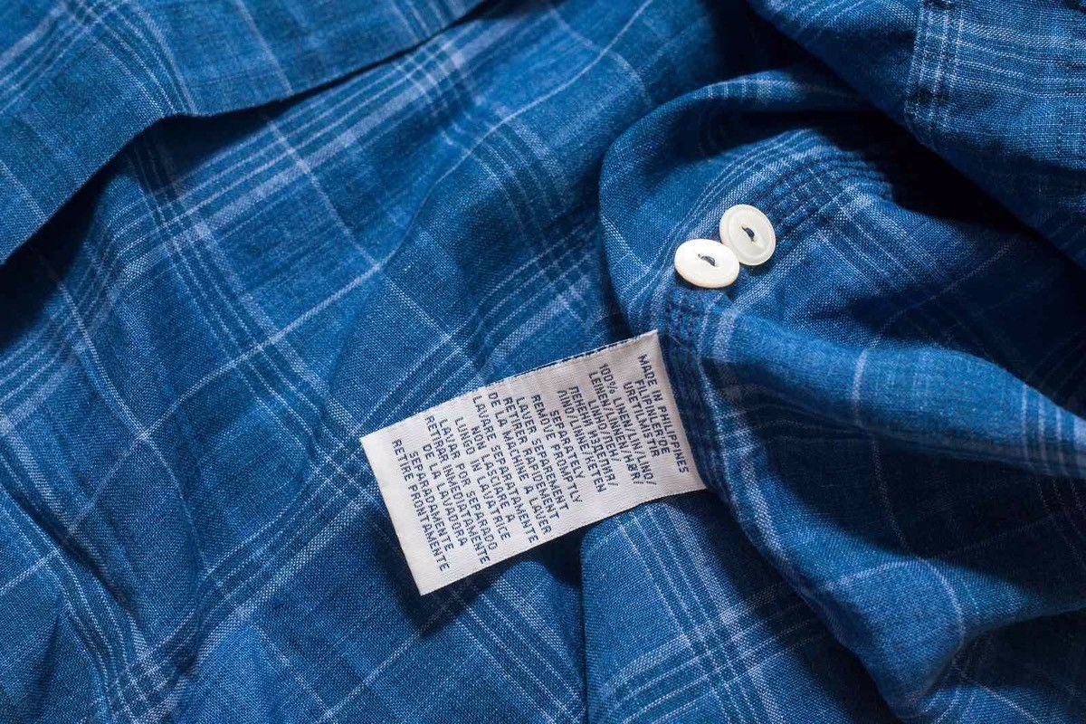 Polo Ralph Lauren Polo Ralph Lauren Classic Fit Indigo Linen Shirt Size US XXL / EU 58 / 5 - 7 Thumbnail
