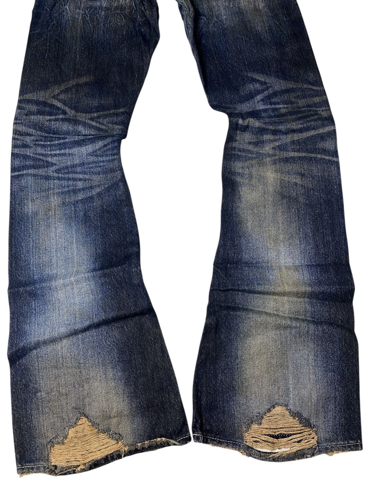 If Six Was Nine 2000's Varosh Mudwash Flared Jeans Size US 27 - 9 Thumbnail