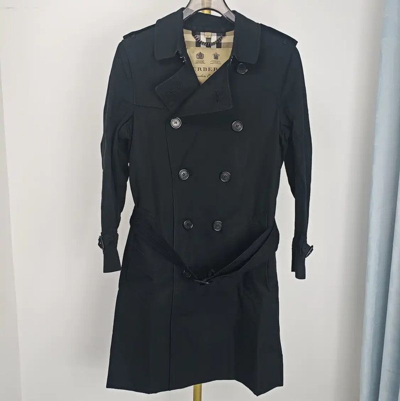 Burberry Burberry Spring Autumn Black Cotton Women's Trench Coat Size S / US 4 / IT 40 - 1 Thumbnail