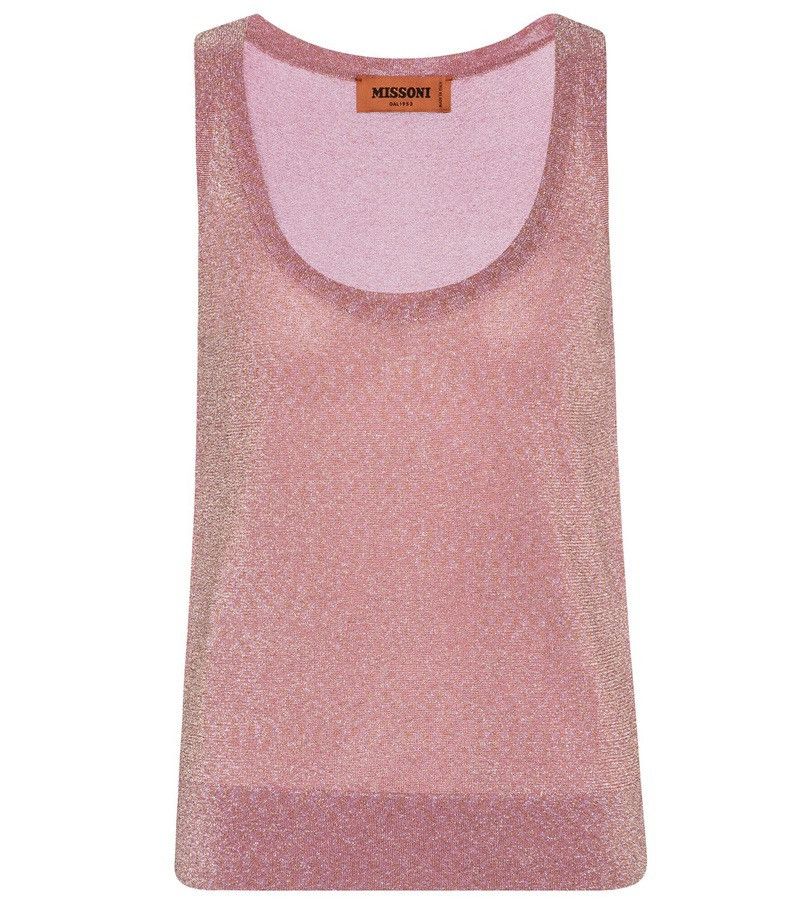 Missoni MISSONI Metallic Pink Tank Top Size 50 IT Size XL / US 12-14 / IT 48-50 - 1 Thumbnail
