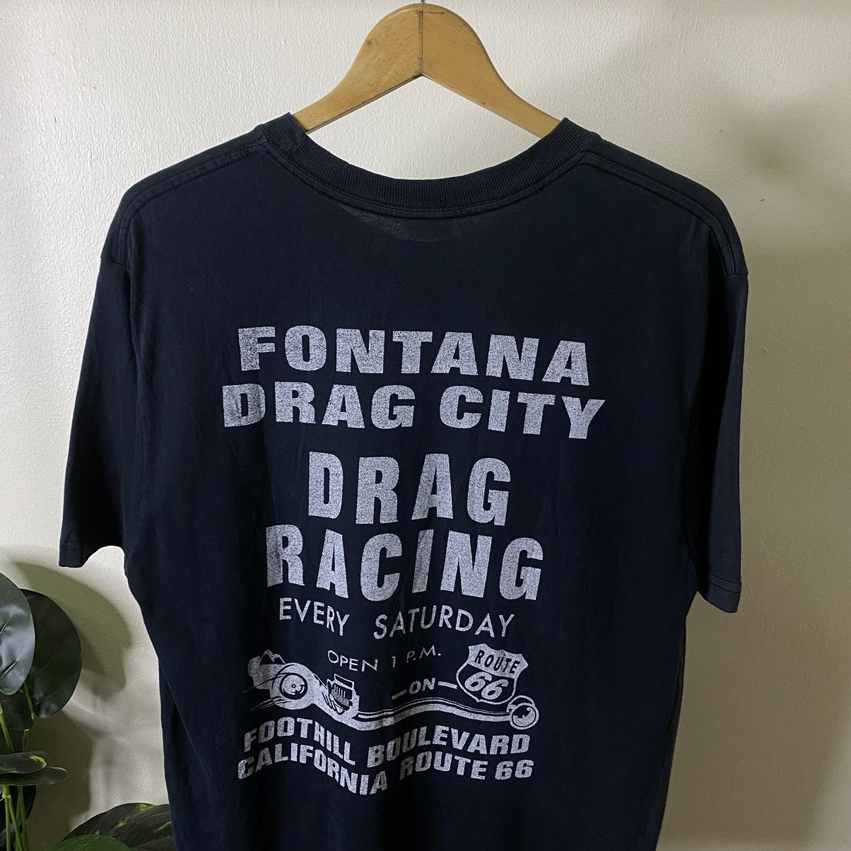 Sugar Cane Vintage Cheswick By Sugar Cane Fontana Drag Racing Tee Size US M / EU 48-50 / 2 - 2 Thumbnail
