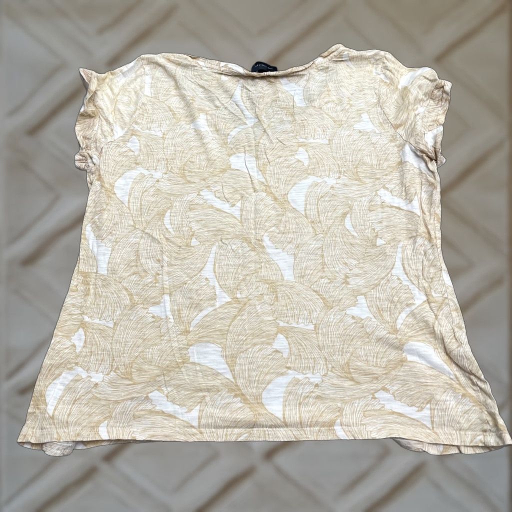 Vintage The Limited Floral T-Shirt Womens XL Brown White V-Neck Short Sleeve Casual Tee Size XL / US 12-14 / IT 48-50 - 1 Thumbnail