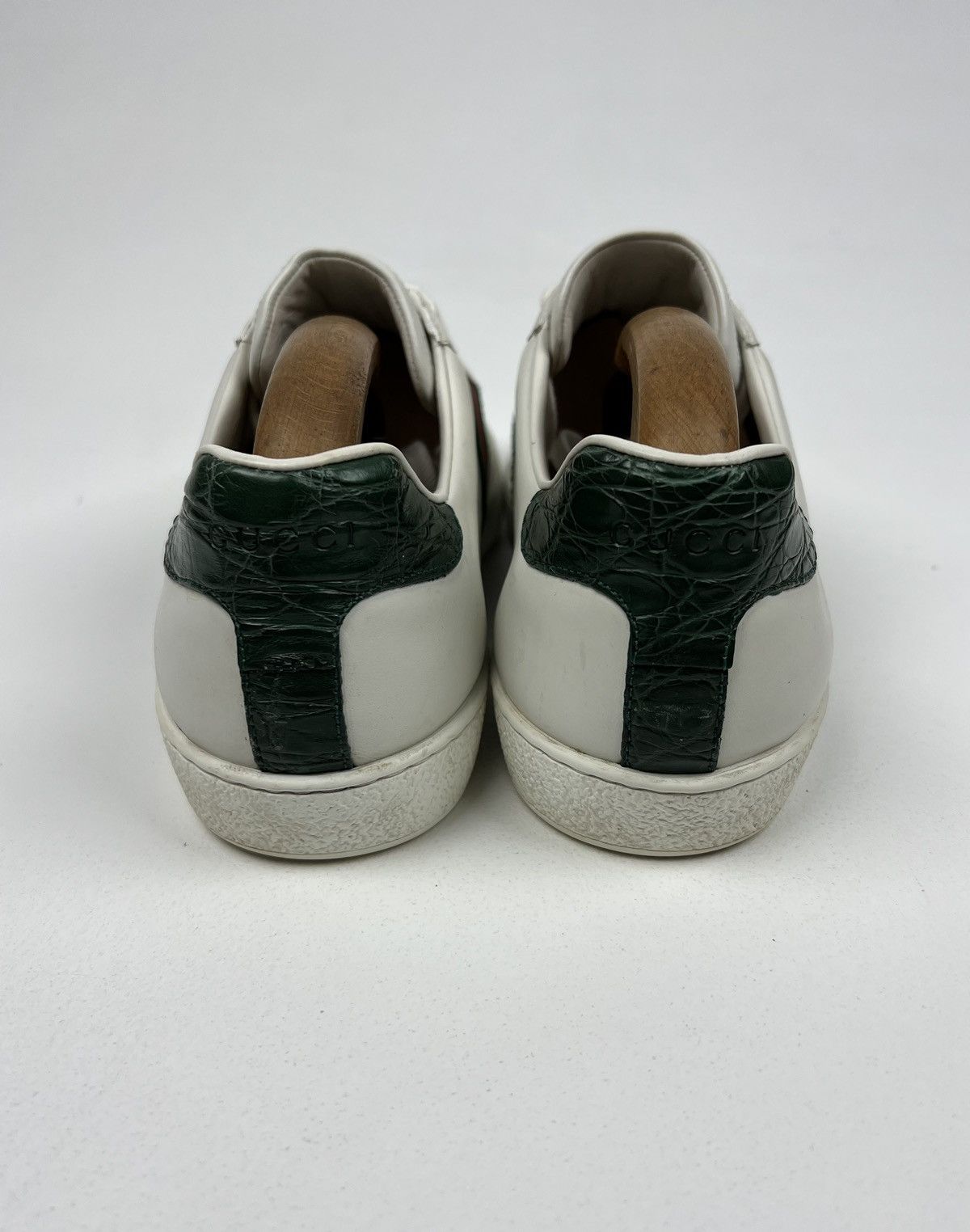 Gucci GUCCI Sneakers Low Top Leather Shoes ACE Web Stripe White Size US 9.5 / EU 42-43 - 7 Thumbnail