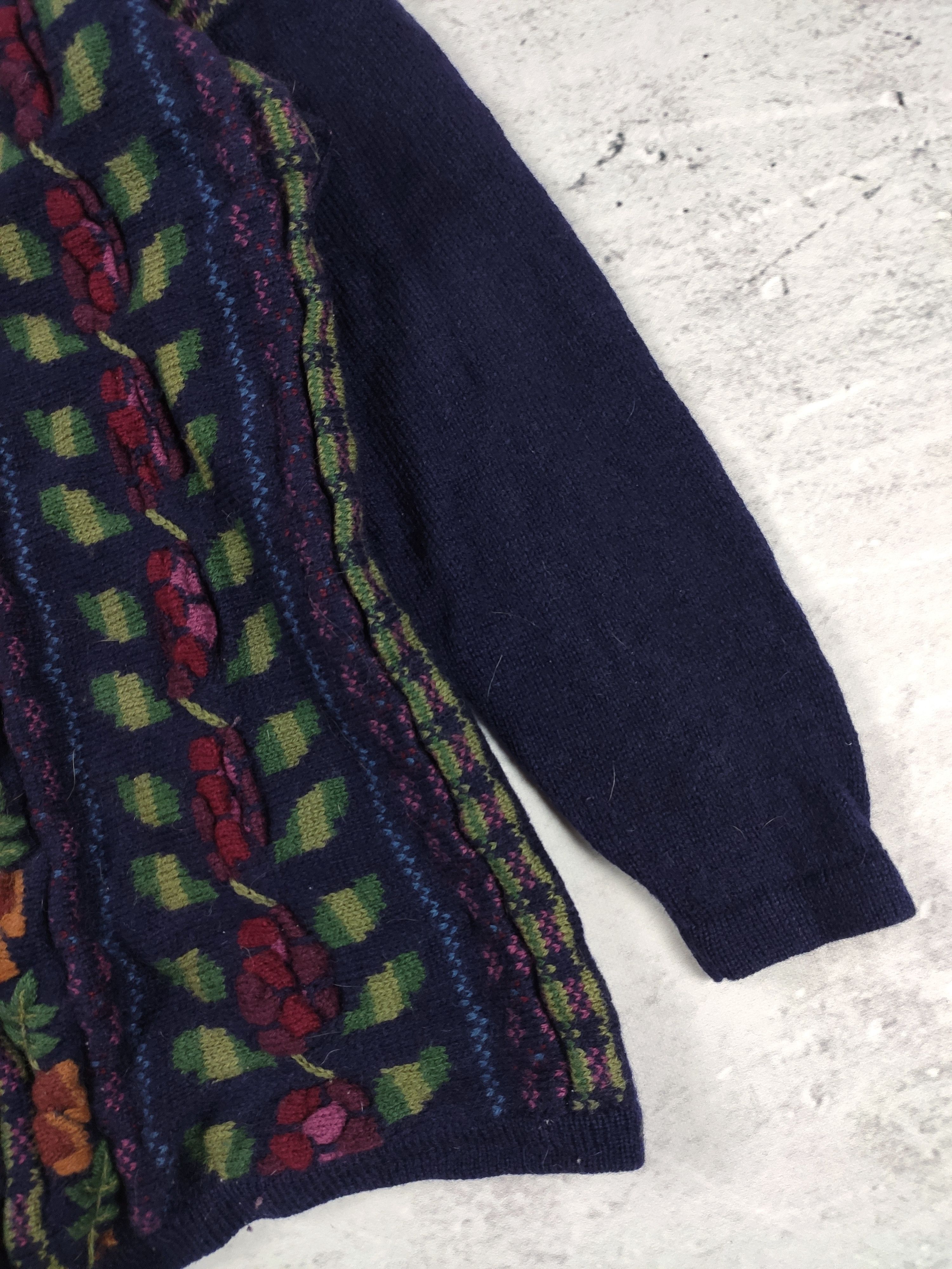 Vintage Vintage Floral woolen cardigan jumper Size L / US 10 / IT 46 - 4 Thumbnail
