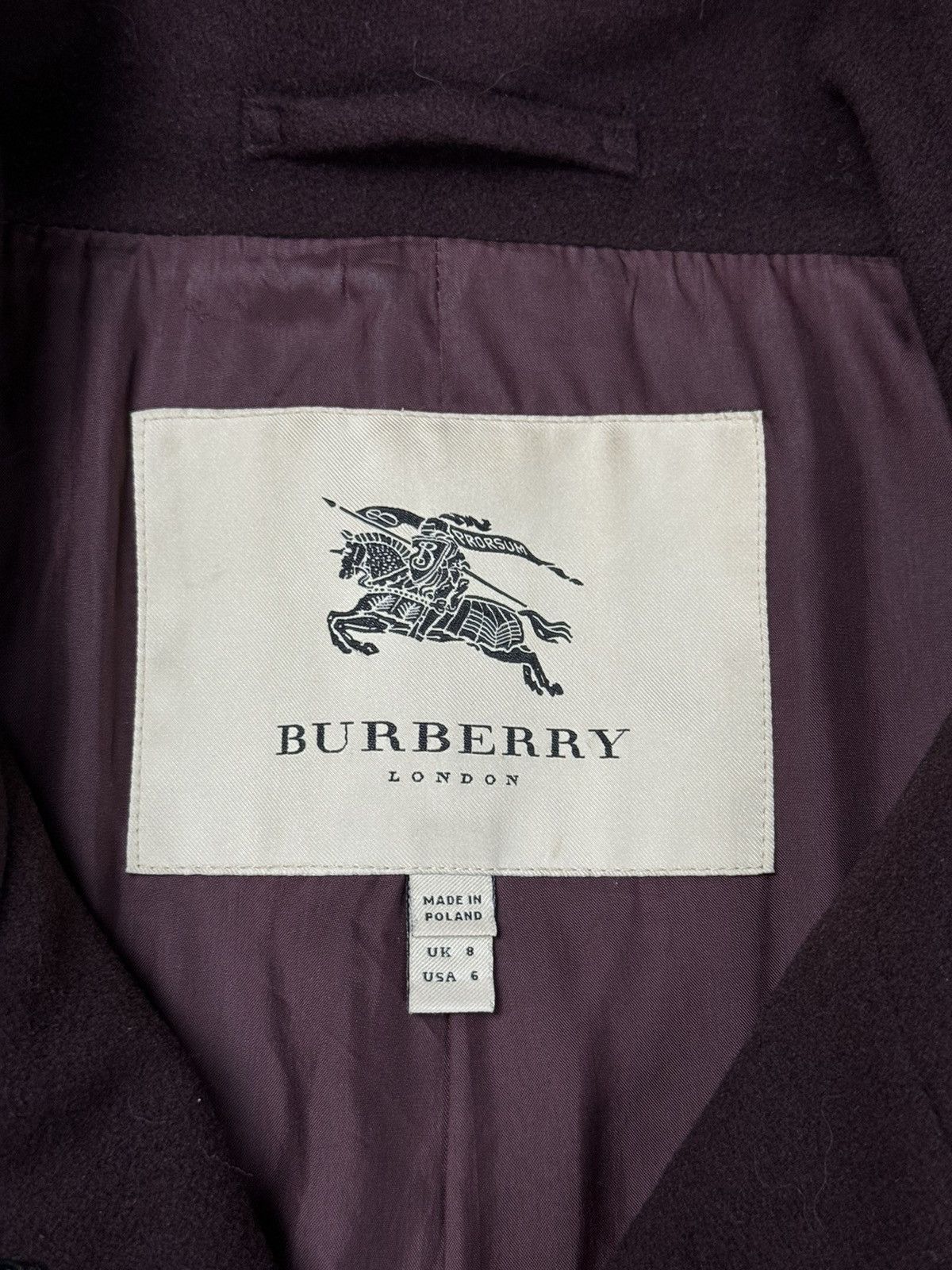 Burberry Wool coat trench Burberry original streetwear luxury item Size S / US 4 / IT 40 - 2 Thumbnail