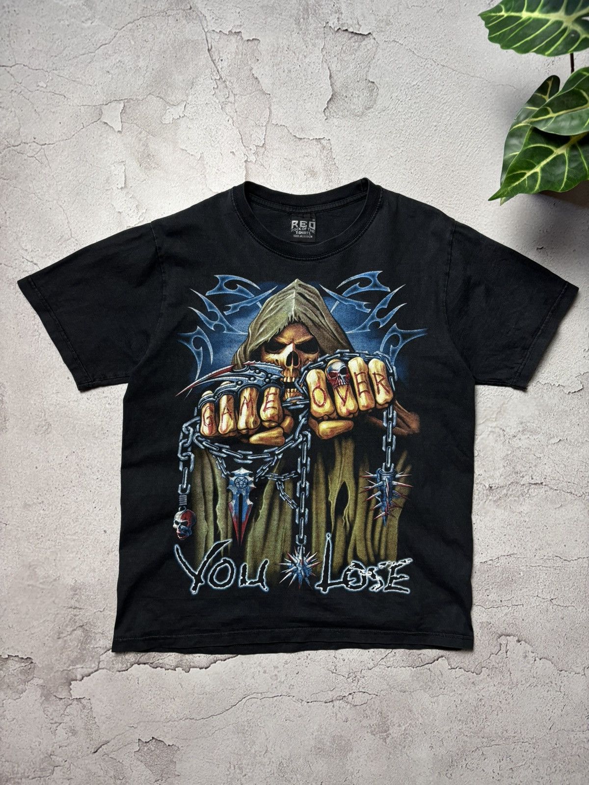 Vintage Red Rock Graphic Skull T-Shirt Size M Very Good Condition Size US M / EU 48-50 / 2 - 1 Thumbnail