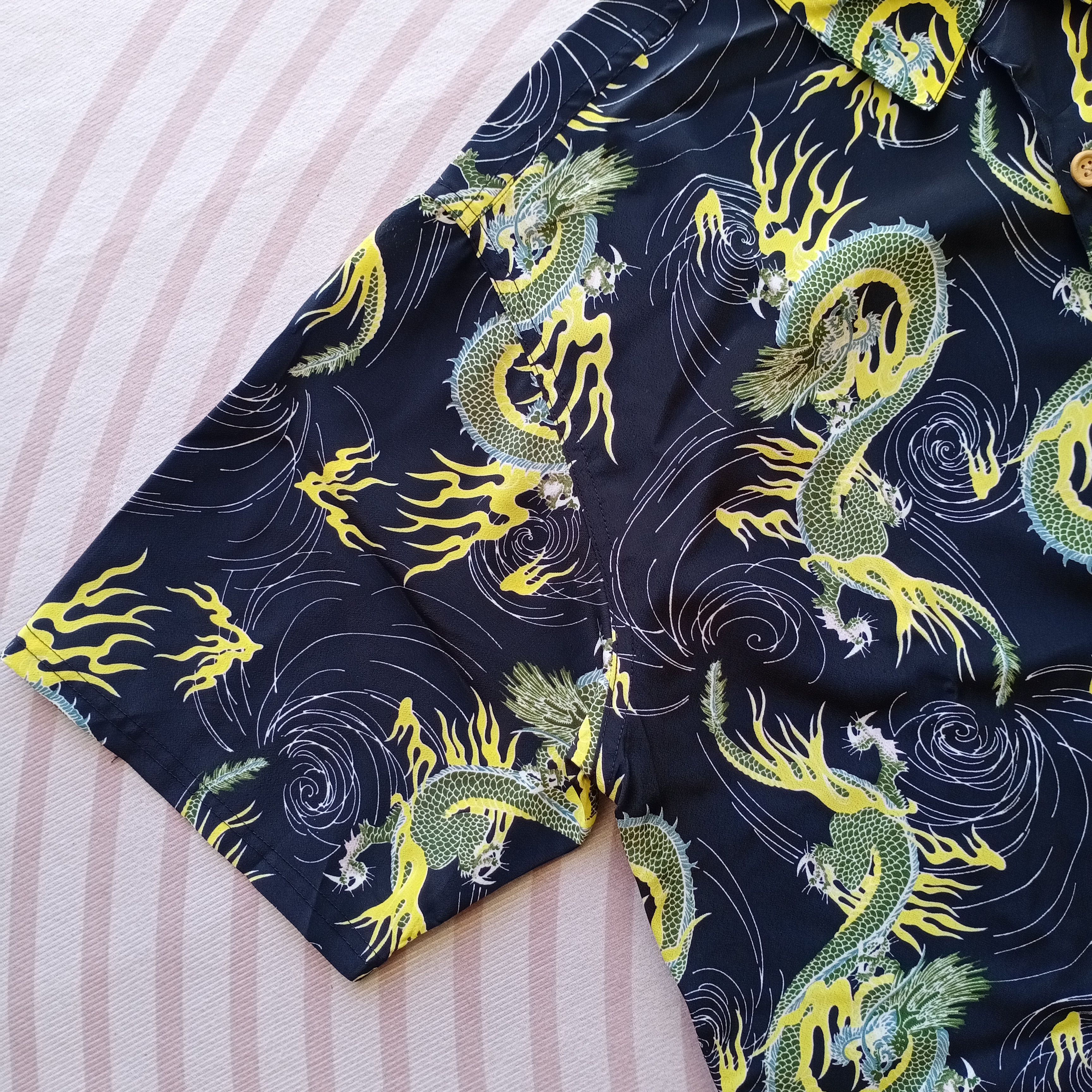Japanese Brand STEVENSON Dragon Full Print Japanese Hawaii Toyo Sun Surf Size US XL / EU 56 / 4 - 4 Thumbnail