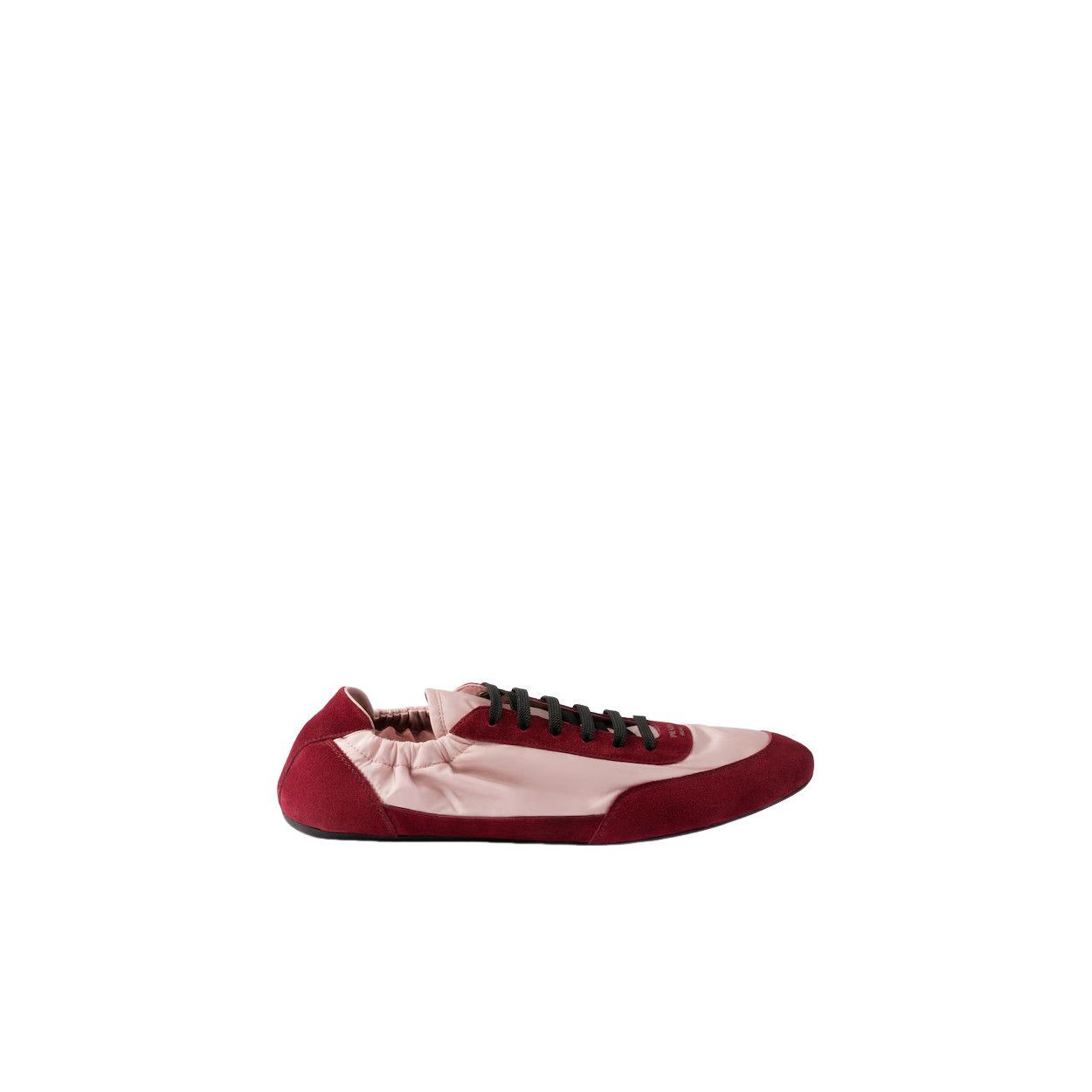 PRADA Collapse $975 Peach/Crimson Re-Nylon/Suede Sneakers Ne