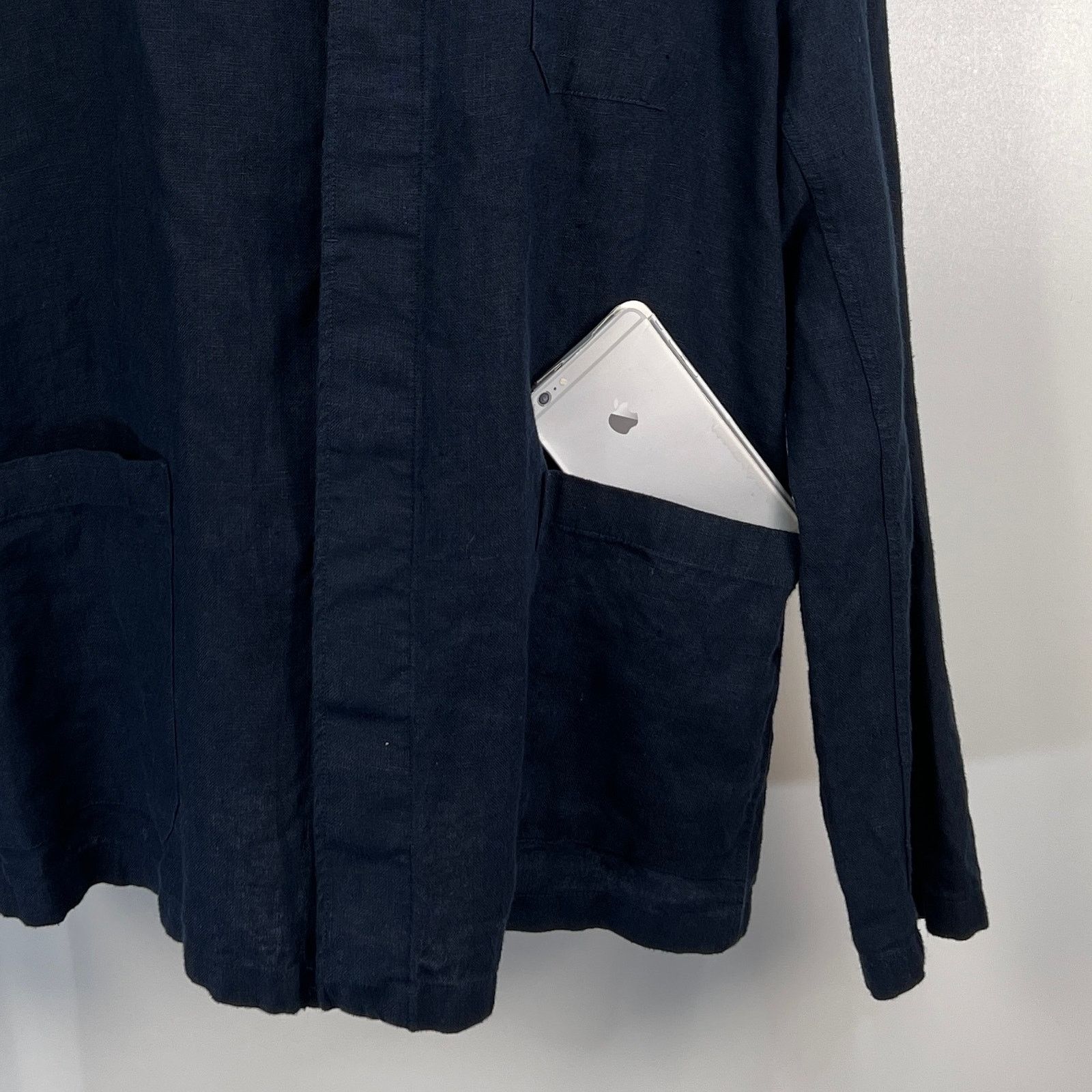NN07 NN07 No Nationality Oscar Linen Shirt Jacket Navy Size US XL / EU 56 / 4 - 4 Thumbnail