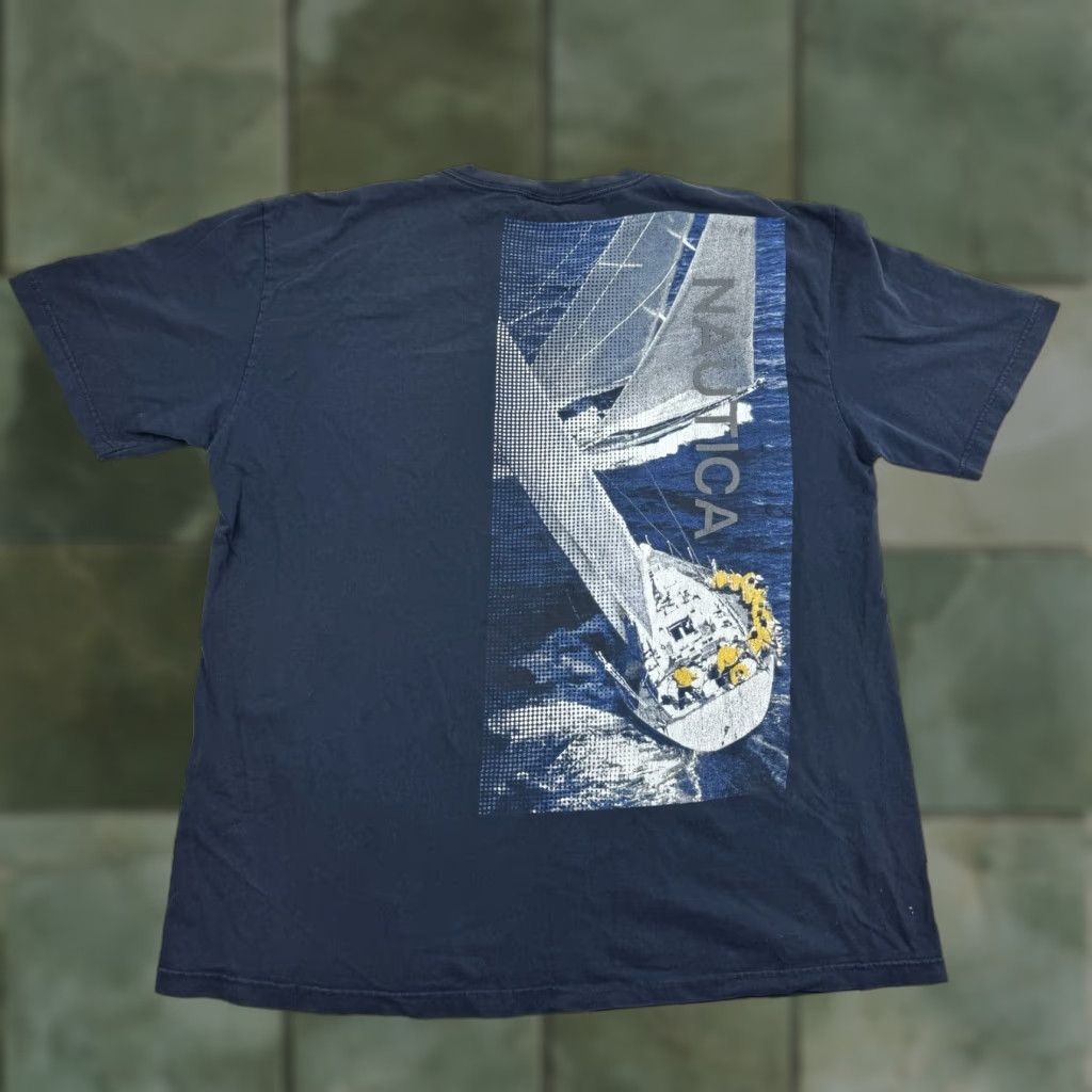 Nautica Nautica Shirt Adult XL Blue Sailing Ocean Beach Big Graphic Tee Y2K American Size US XL / EU 56 / 4 - 1 Thumbnail