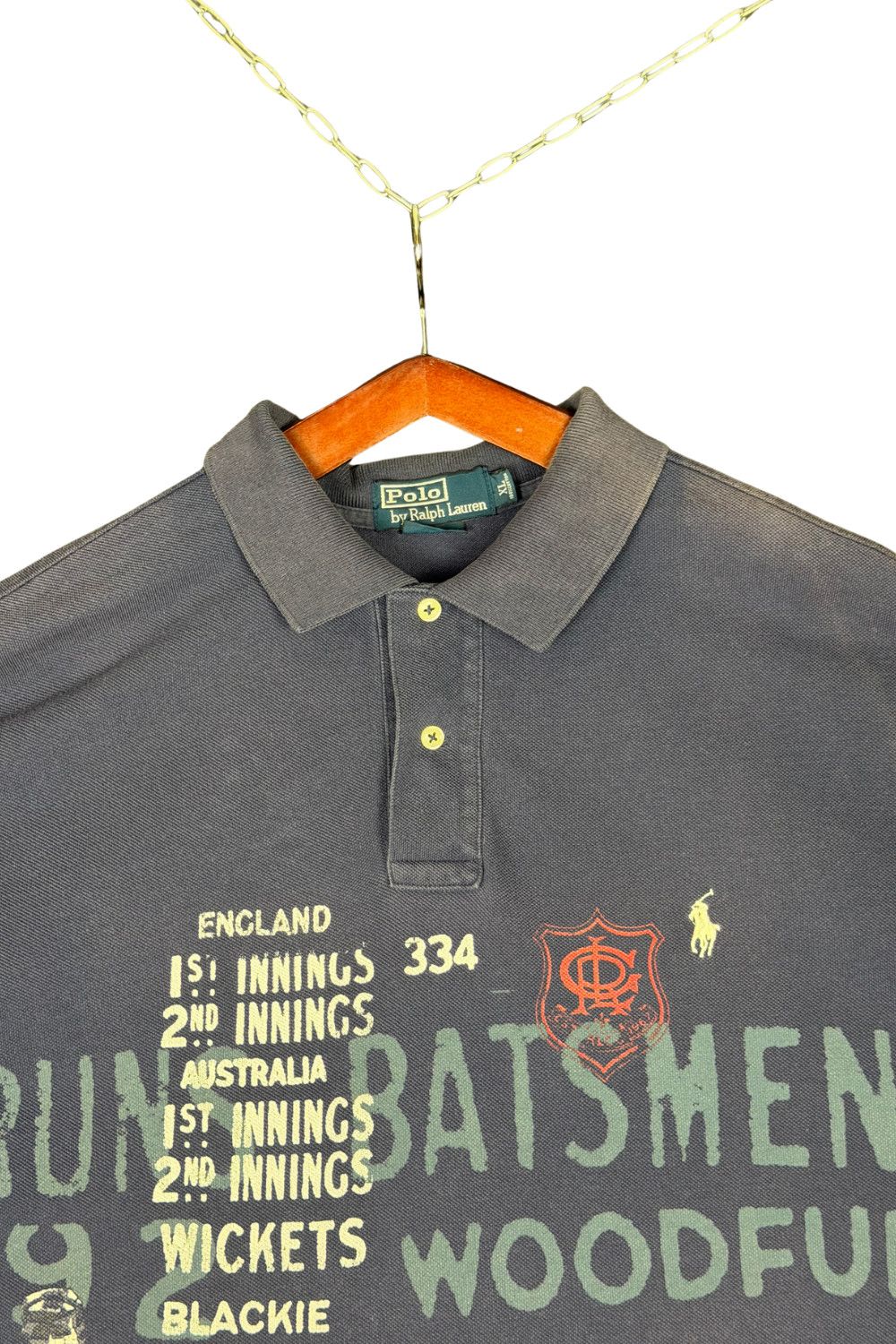 Polo Ralph Lauren Vintage Polo Ralph Lauren Cricket Scoreboard Graphic Polo XL Size US XL / EU 56 / 4 - 8 Thumbnail