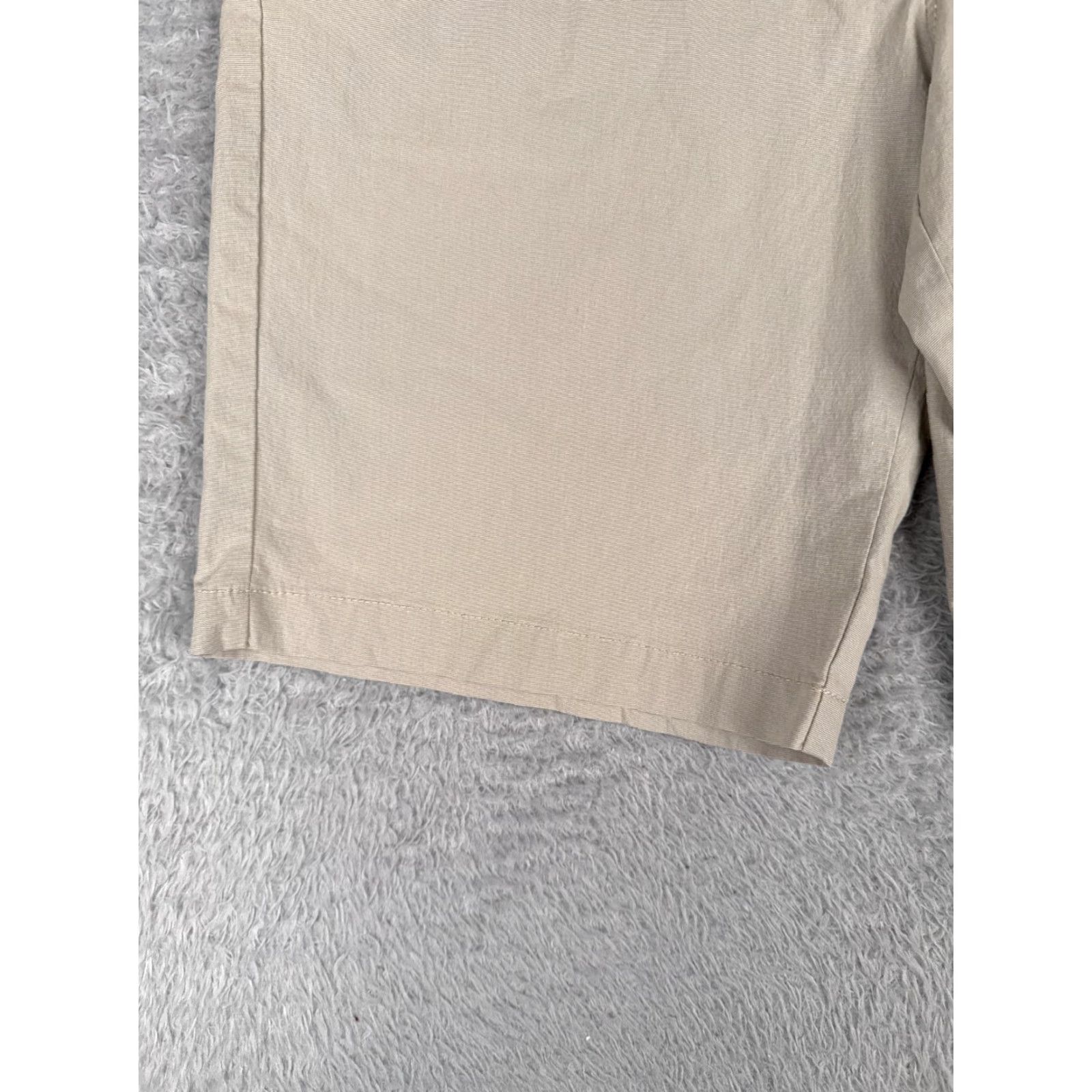 Vintage Columbia Shorts Men 30 Beige Chino Polyester Blend Stretch Active Fit Hike 30x10 | Mens Shorts | Casual Beige Polyester Blend Stretch | 30x10" Size US 30 / EU 46 - 3 Thumbnail