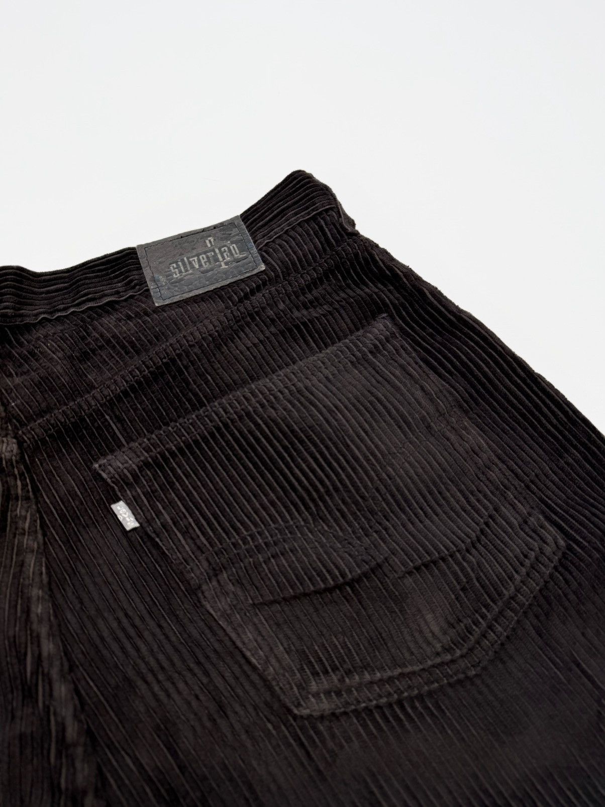 Levi's Vintage 90’s Levis Silvertab Straight Loose Black Corduroy Size US 34 / EU 50 - 3 Thumbnail