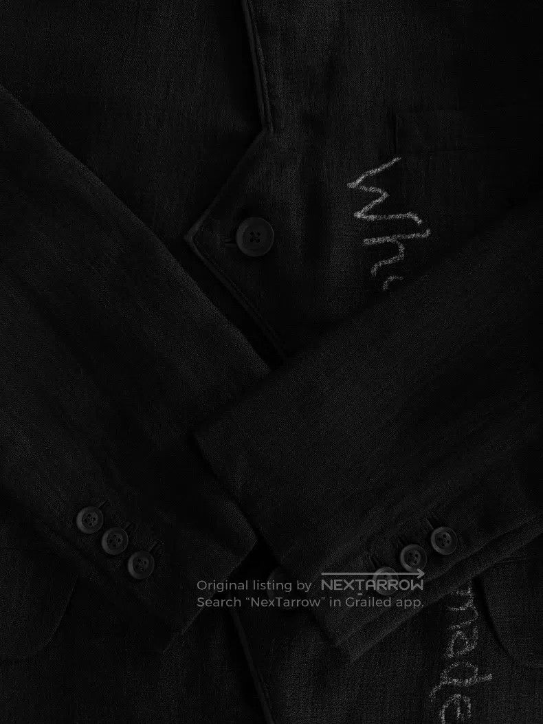 Yohji Yamamoto Yohji Yamamoto size 2 23SS Show Linen Sheepskin Text blazer Size 36R - 5 Thumbnail