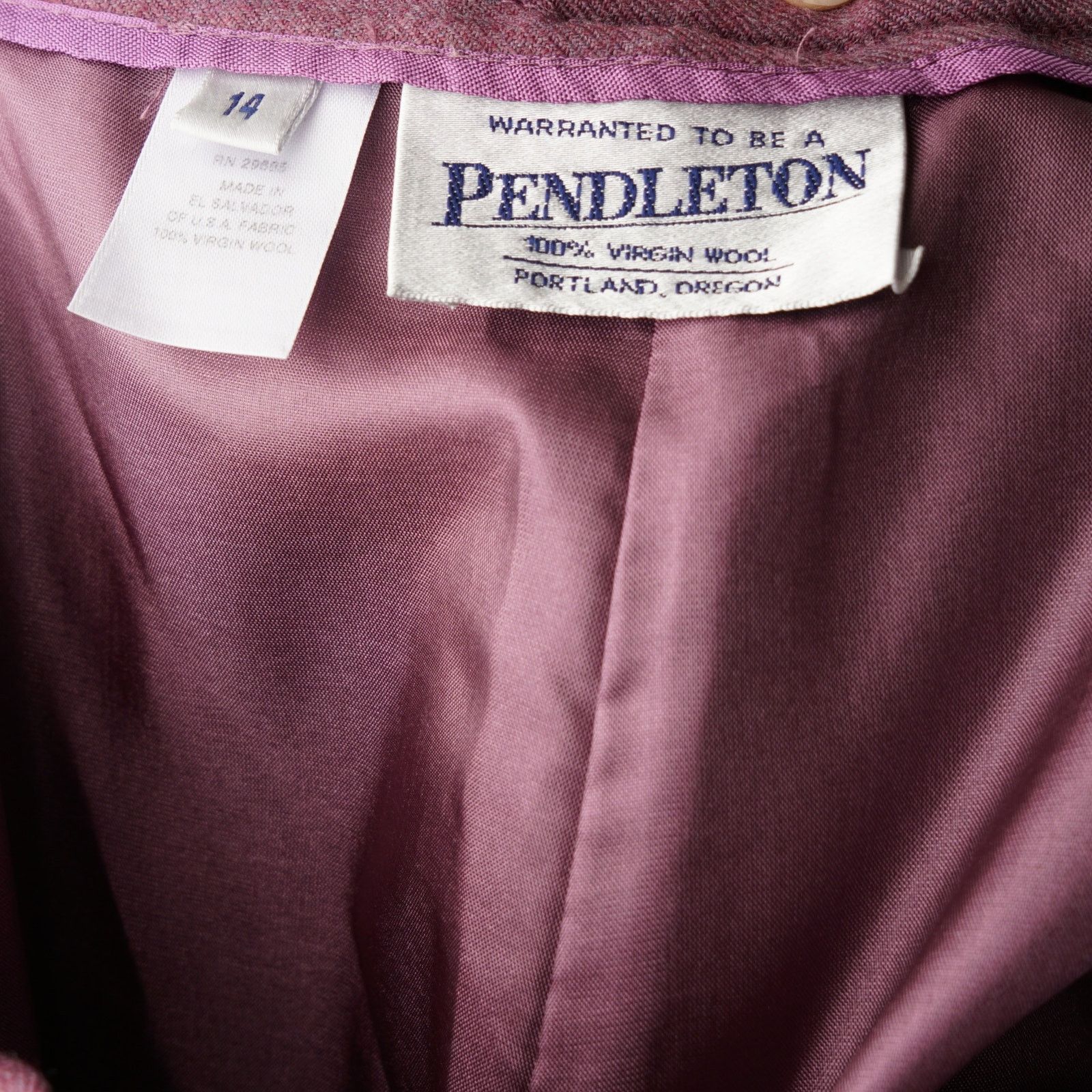 Pendleton Vintage 90s Pendleton 100% Virgin Wool Pants Plum Pockets 14 Size L / US 10 / IT 46 - 6 Thumbnail