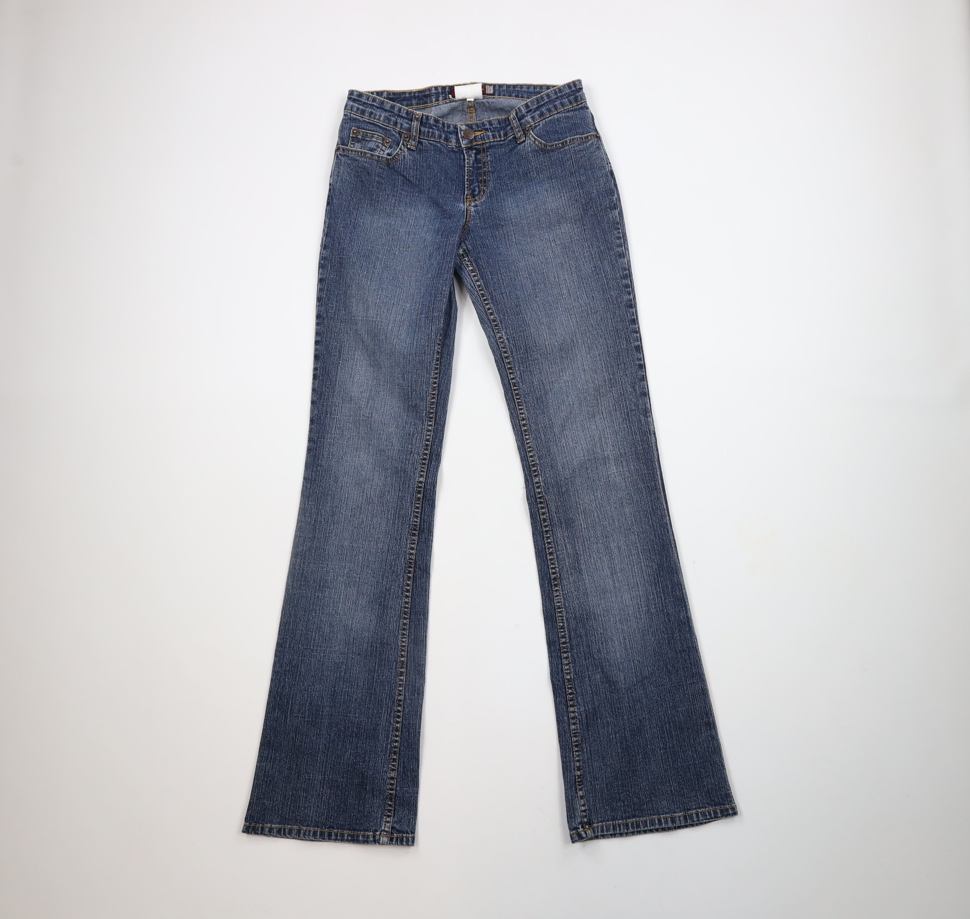 Vintage Vintage 90s Y2K Streetwear Stretch Flared Denim Jeans Blue Size 30" / US 8 / IT 44 - 1 Thumbnail