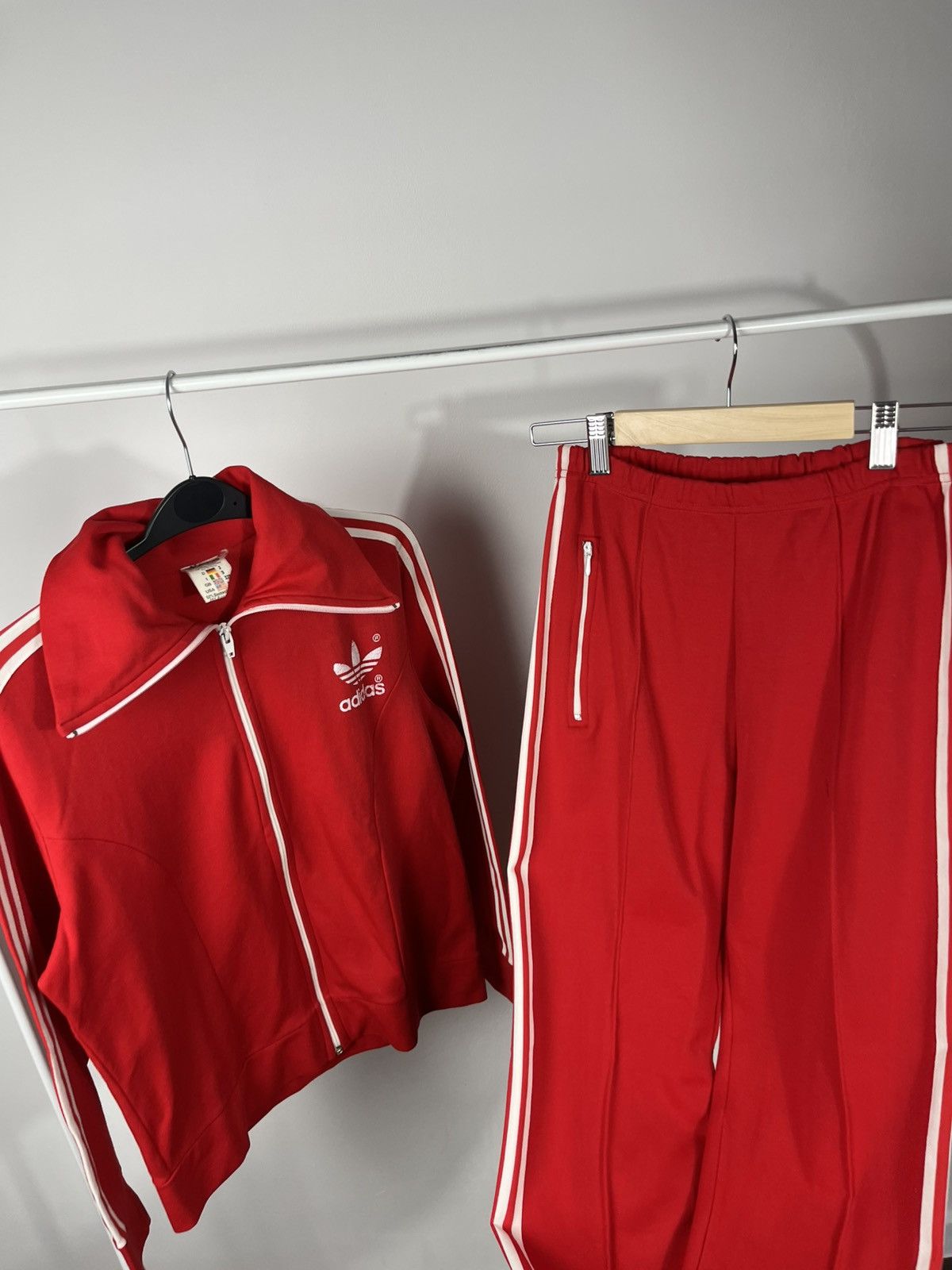 Adidas Vintage Adidas Red Tracksuit Jacket Pants Set Size XXS Size XXS / US 00 / IT 34 - 13 Thumbnail