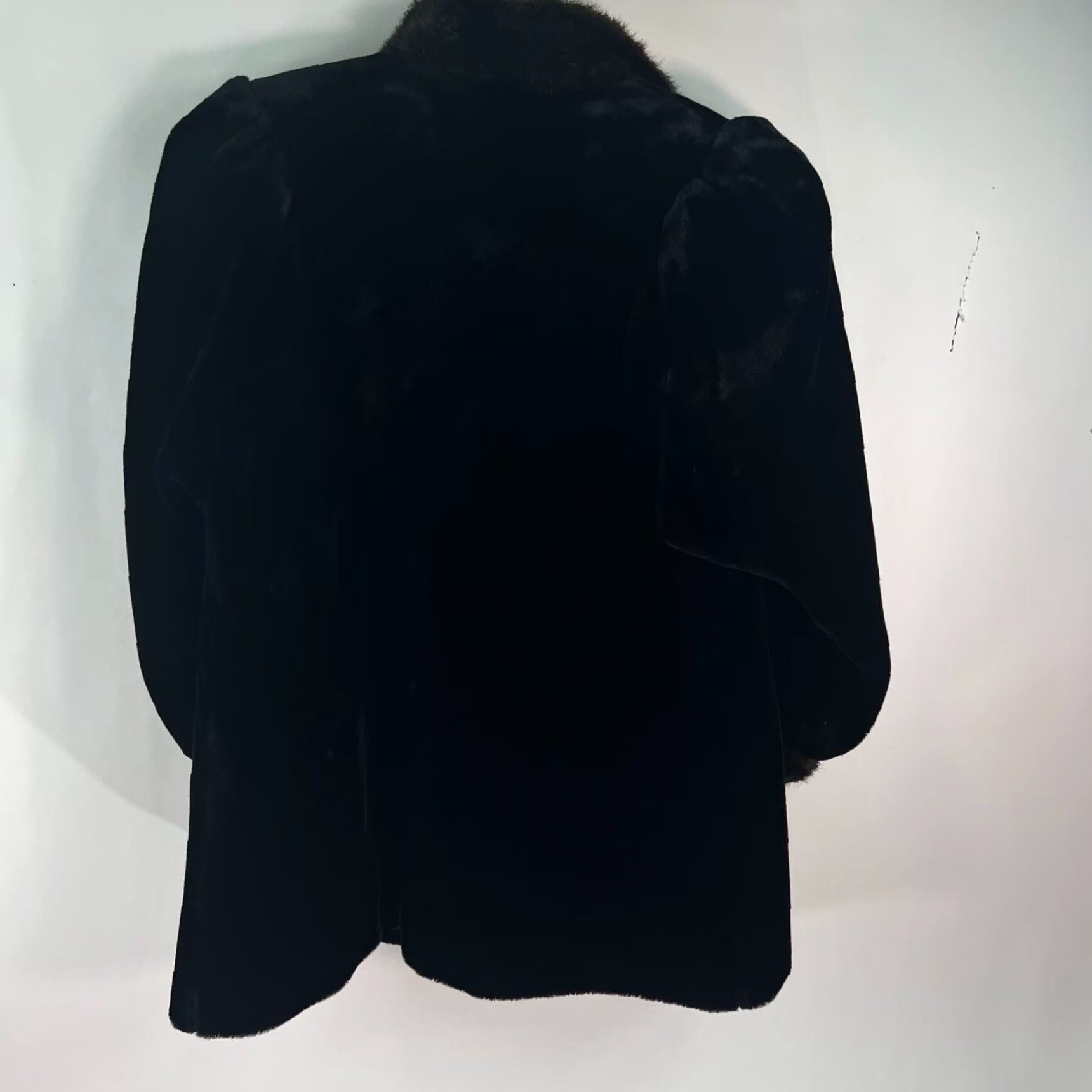 Vintage VINTAGE Hillmoor NY 1950s Women's Faux Fur Coat Collared XL Black Classic Style Size XL / US 12-14 / IT 48-50 - 4 Thumbnail