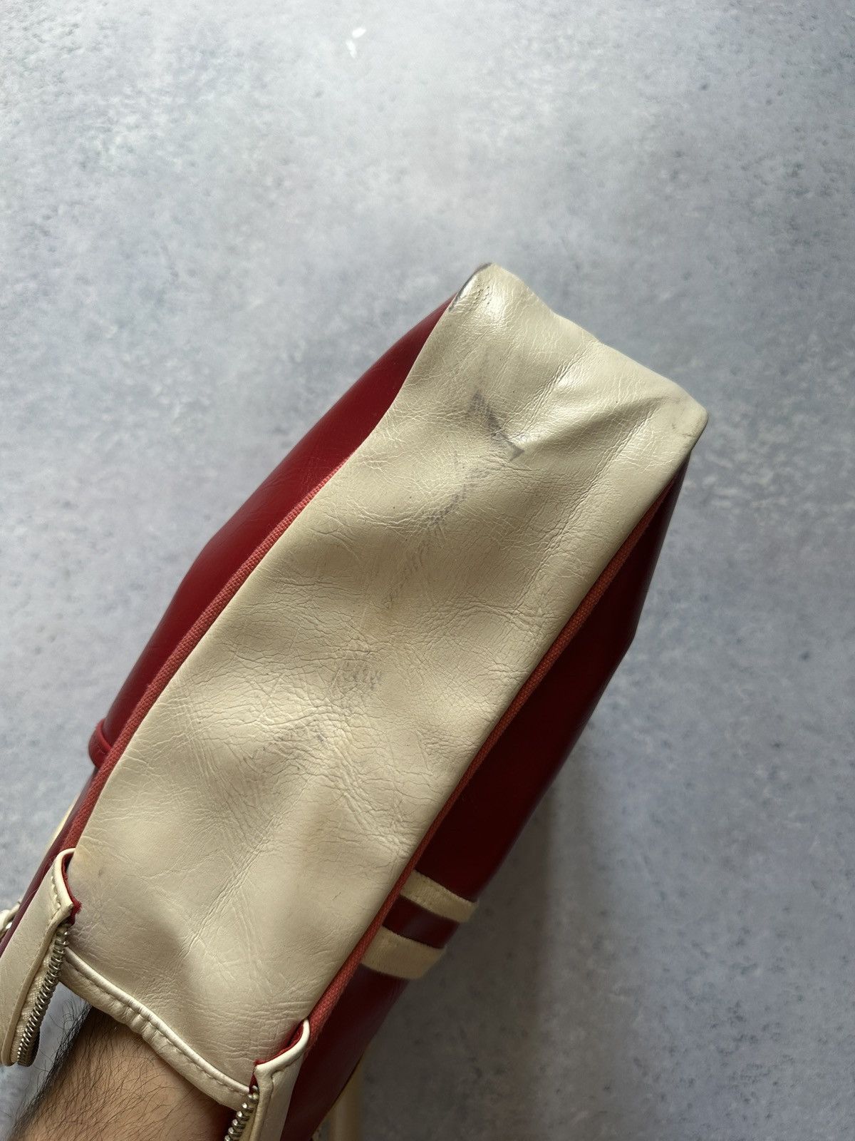 Fred Perry Fred Perry Red White Vintage Bowling Bag Y2K Mod Retro Size ONE SIZE - 9 Thumbnail