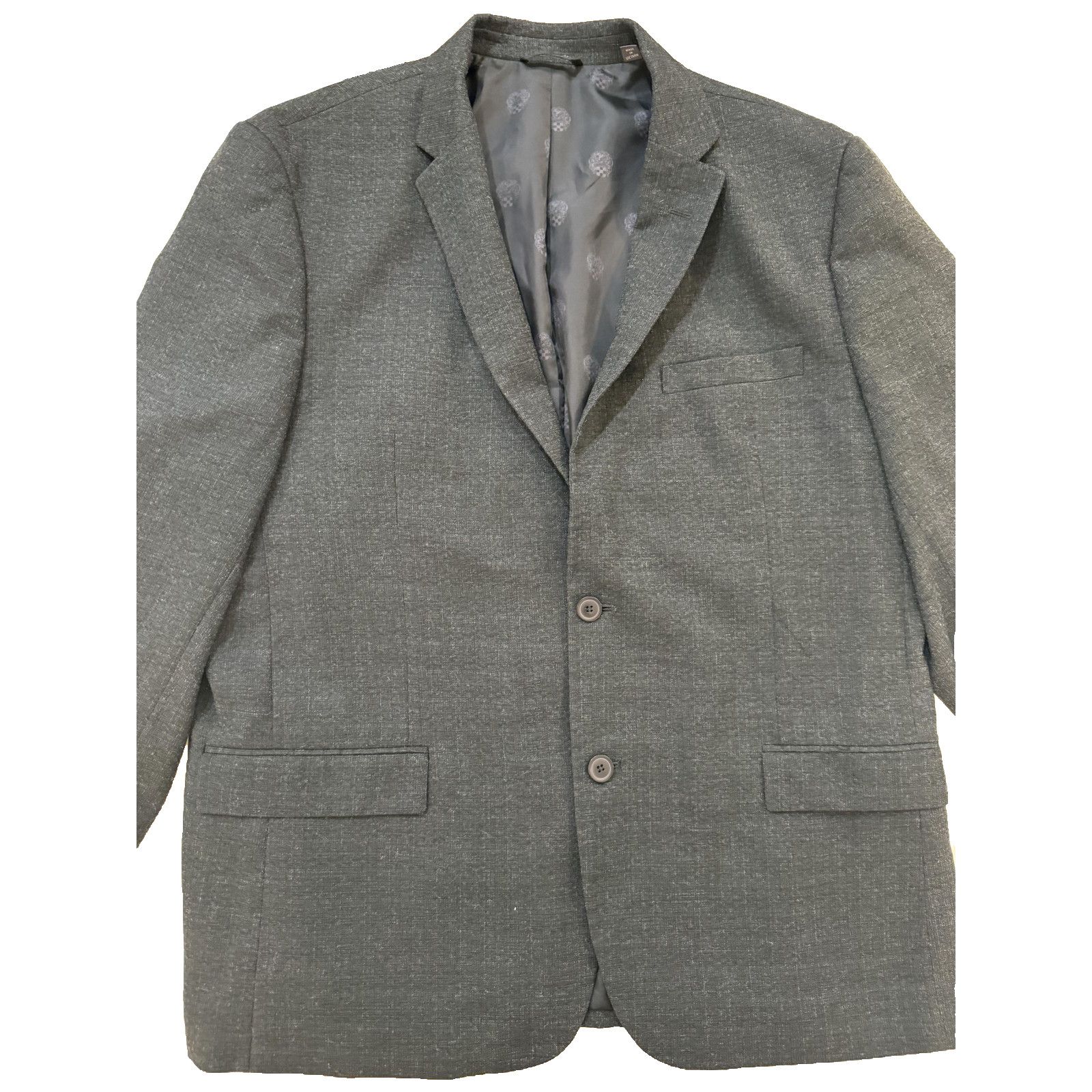 Vince Camuto Vince Camuto Blazer Men 46R Gray SlimFit 2 Button Sport Coat Size 46R - 2 Thumbnail