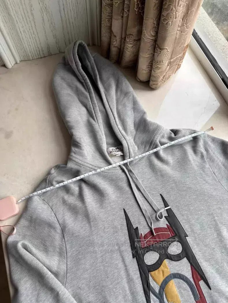 Hermes Hermes Horse head pattern hooded sweatshirt, slight discol Size XL / US 12-14 / IT 48-50 - 3 Thumbnail