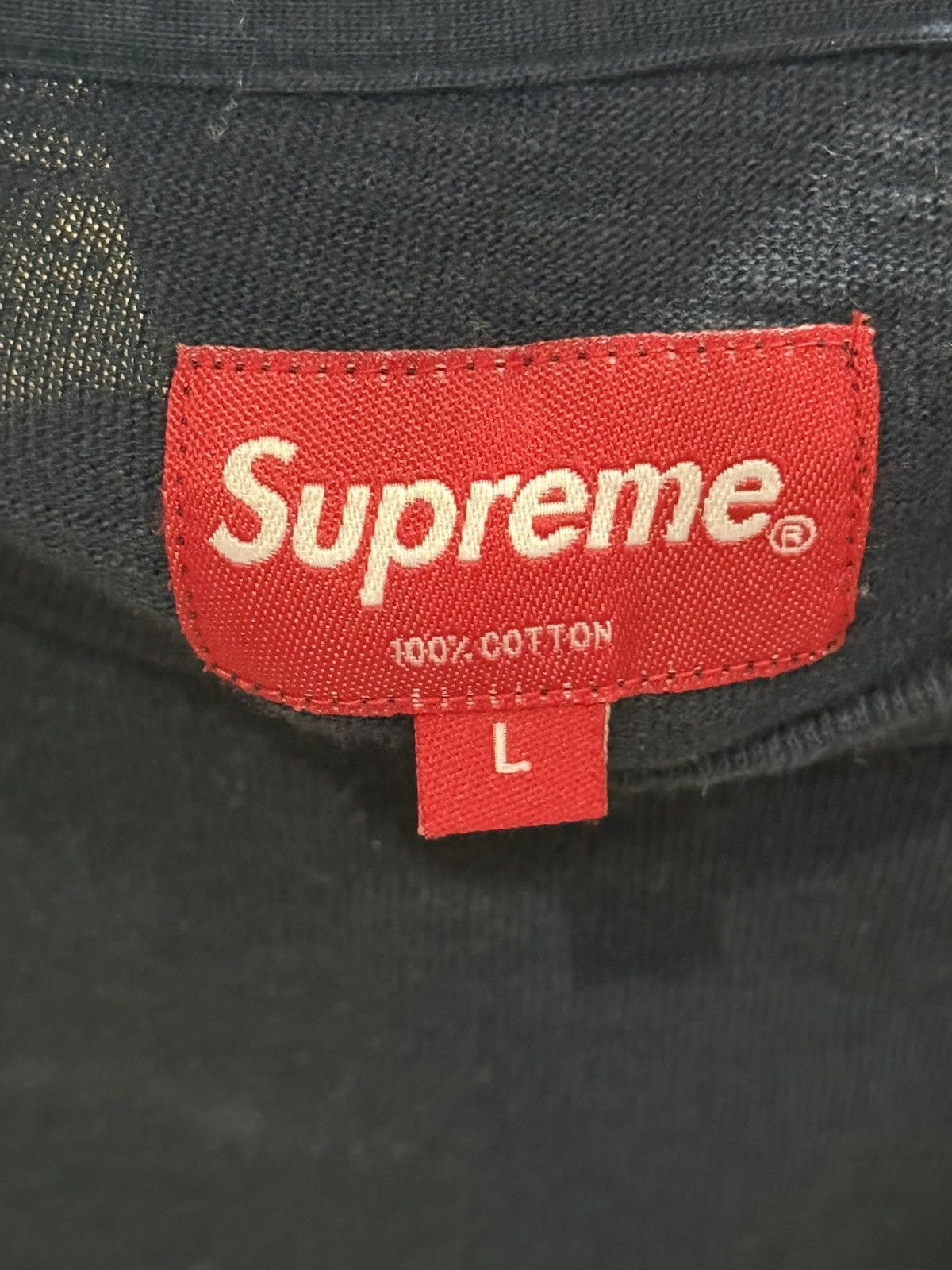 Supreme Supreme Long Sleeve Pocket Tee Navy Large Script Pocket Tab Size US L / EU 52-54 / 3 - 4 Thumbnail