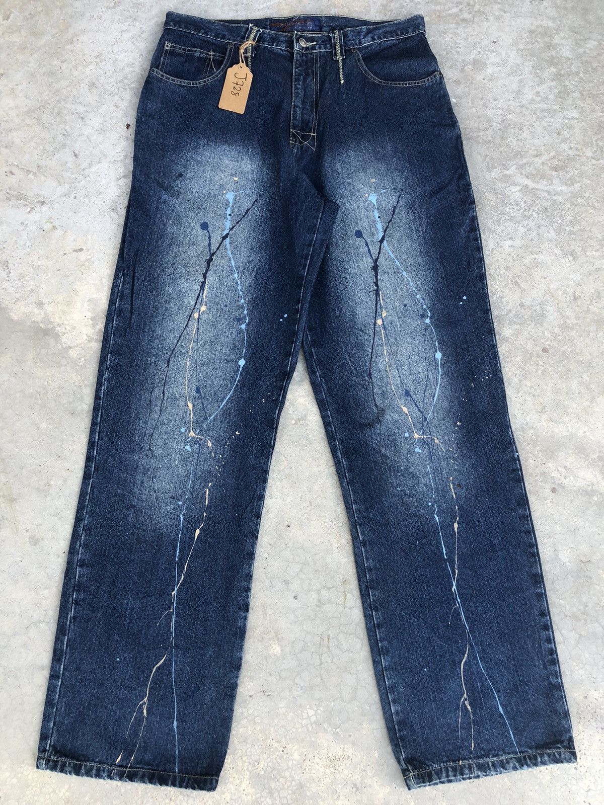 Vintage Miskeen Embroidered Logo Baggy Jeans Distressed Jeans Size US 36 / EU 52 - 2 Thumbnail
