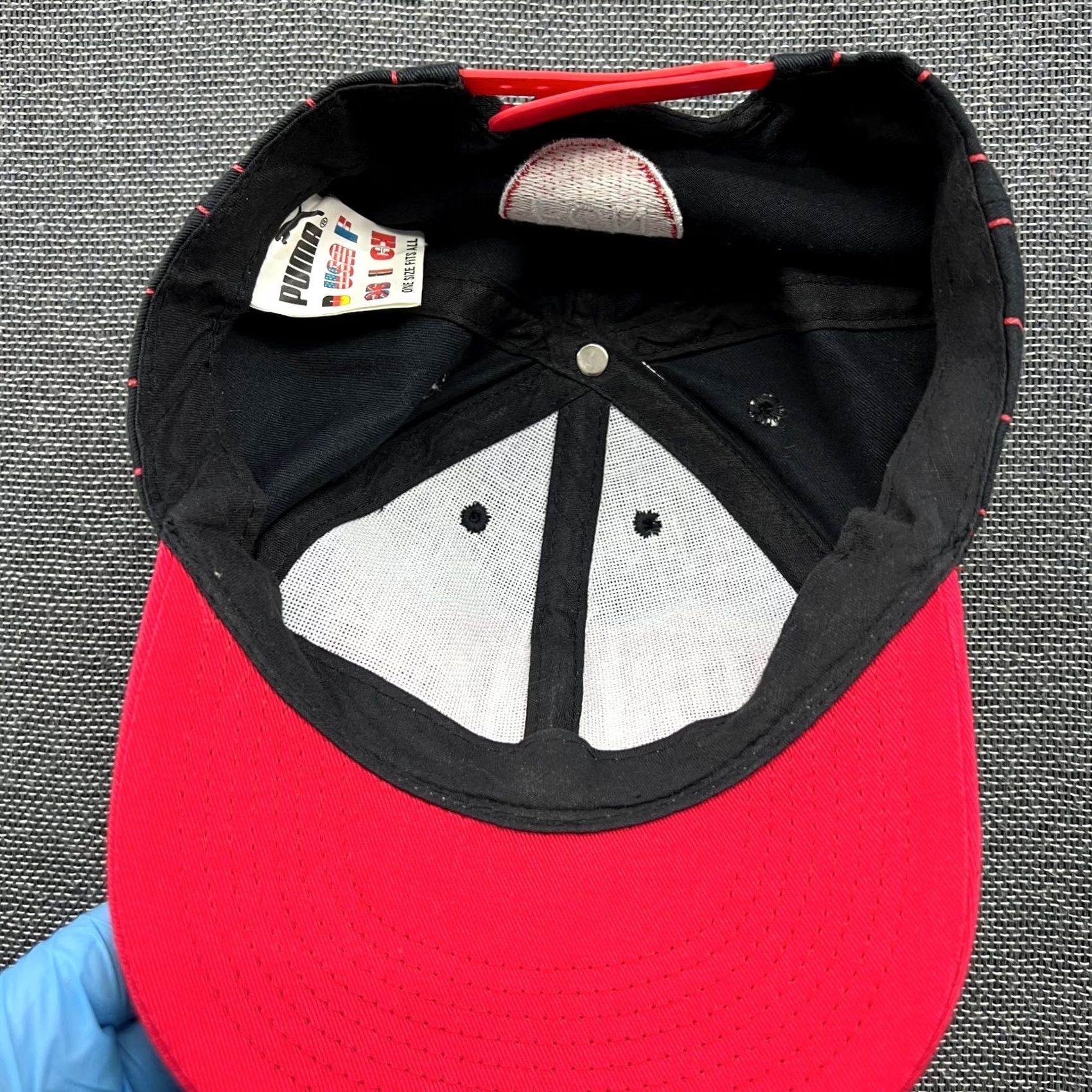 Puma PUMA Cap One Size Black Red Striped Nurnberg FC Vintage 90s Football Soccer Snapback Unisex Adults Mens Womens Size ONE SIZE - 6 Thumbnail