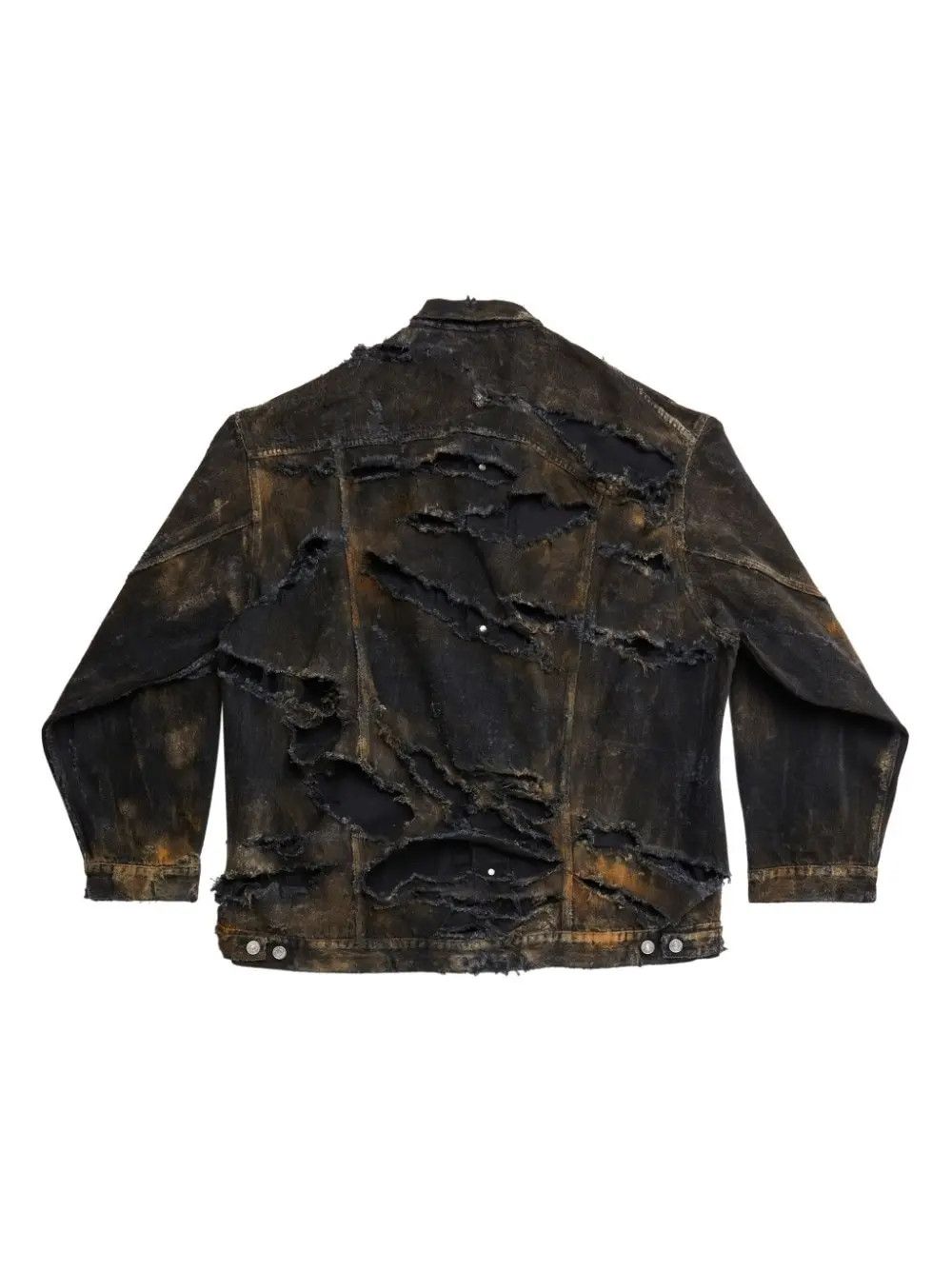 Balenciaga o1w1db10625 Oversized Jacket in Black/Brown Size US M / EU 48-50 / 2 - 6 Thumbnail