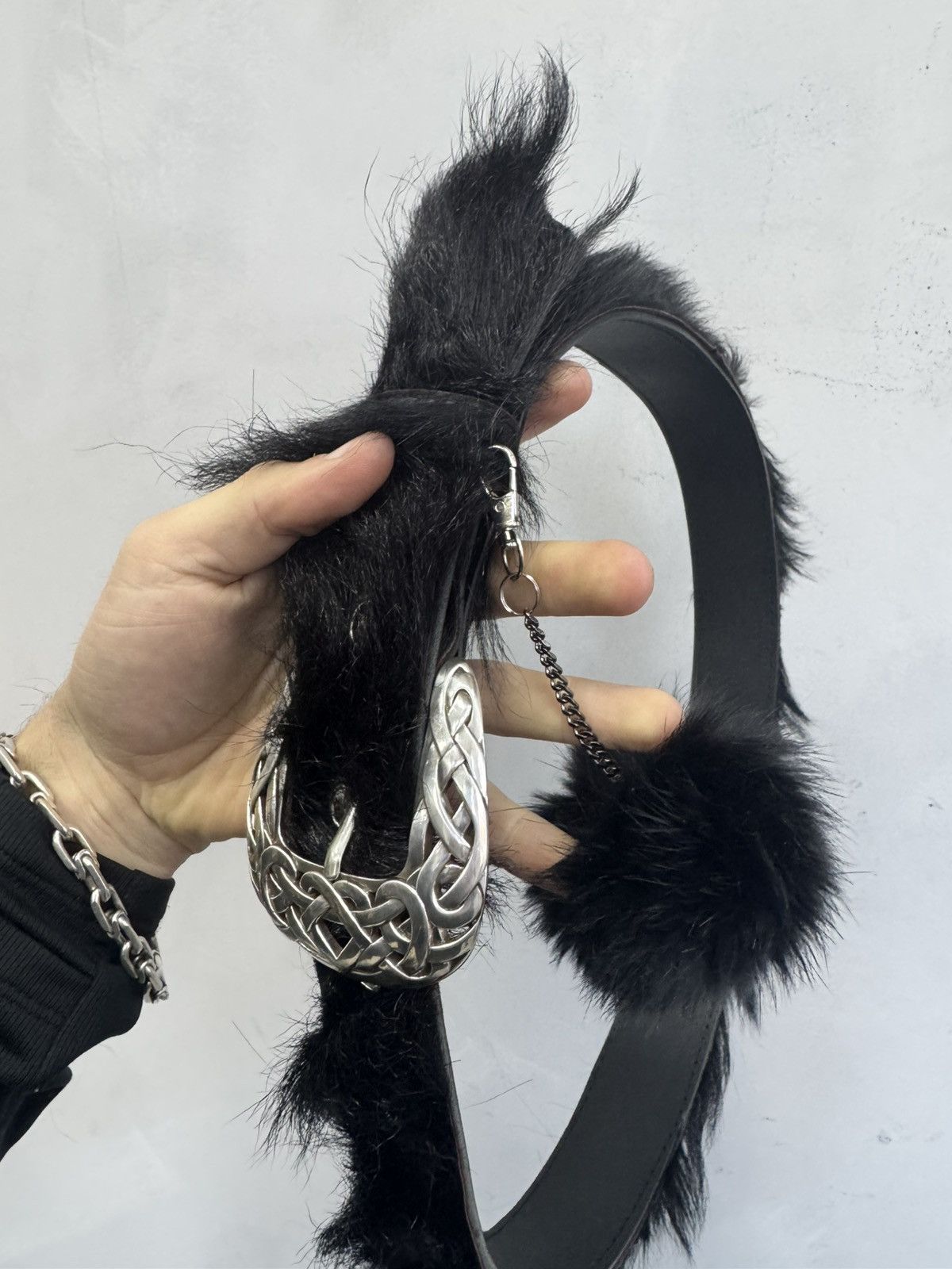 Le Grande Bleu (L.G.B.) Rare archive black fur real fuzzy hysteric glamour style Size ONE SIZE - 6 Thumbnail