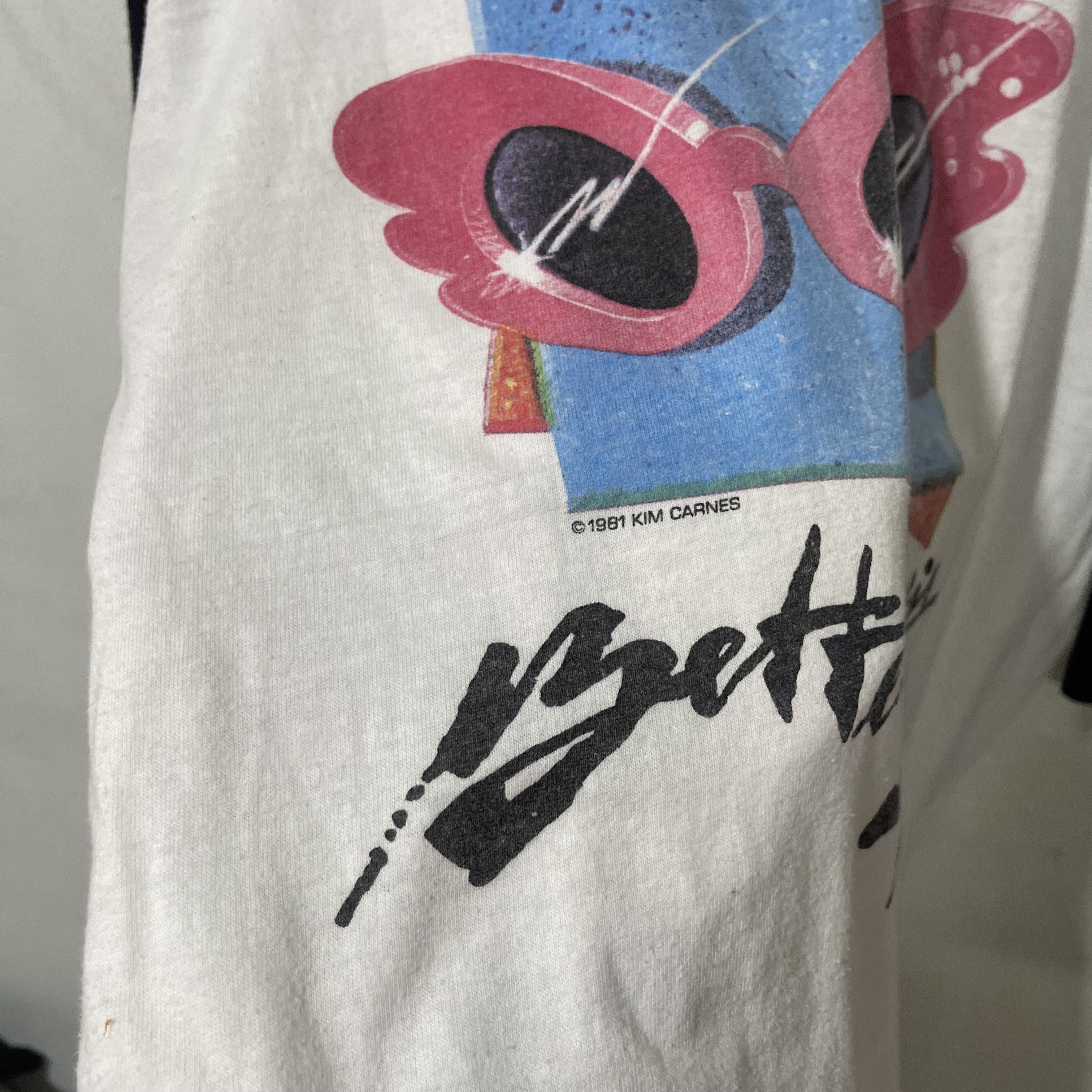 Band Tees Vintage 1981 Kim Carnes Bette Davis Eyes Raglan Shirt Size US XL / EU 56 / 4 - 3 Thumbnail
