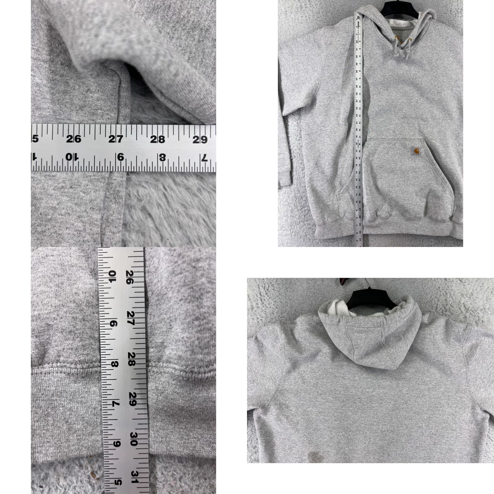 Carhartt Carhatt Hoodie Mens 2XL Gray Pullover Sweatshirt Cotton Blend Pocket K121 Size US XXL / EU 58 / 5 - 9 Thumbnail
