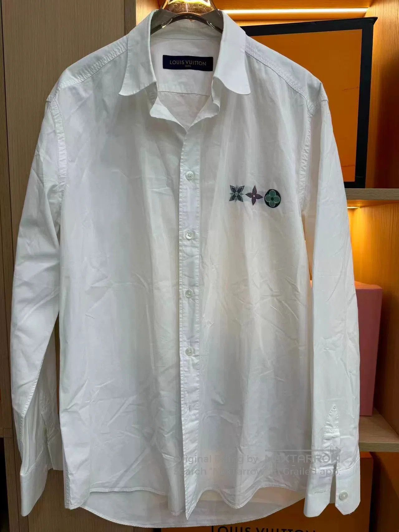Louis Vuitton Louis Vuitton Embroidered White Shirt. Size US S / EU 44-46 / 1 - 1 Thumbnail