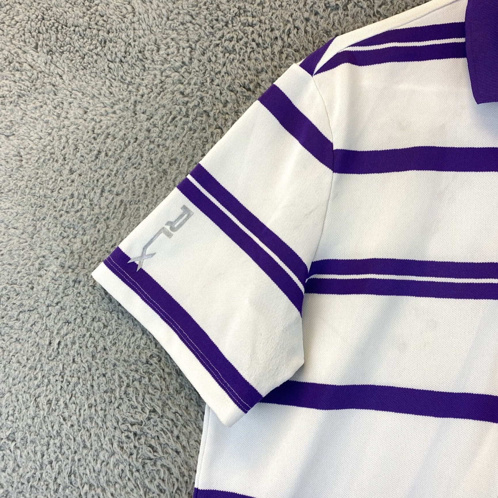 Polo Ralph Lauren POLO RALPH LAUREN White Striped Polo Shirt Mens Short Sleeve Size M Classic Activewear Size US M / EU 48-50 / 2 - 2 Thumbnail
