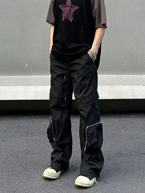 Vintage punk flared cargo pants Size US 34 / EU 50 - 1 Thumbnail