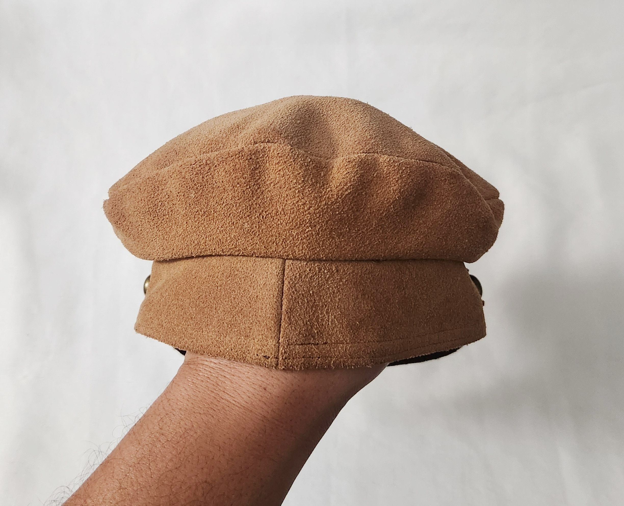 Designer × Lack of Color Lack Of Color Lola Brown 100% Leather Suede Newsboy Small Size ONE SIZE - 4 Thumbnail