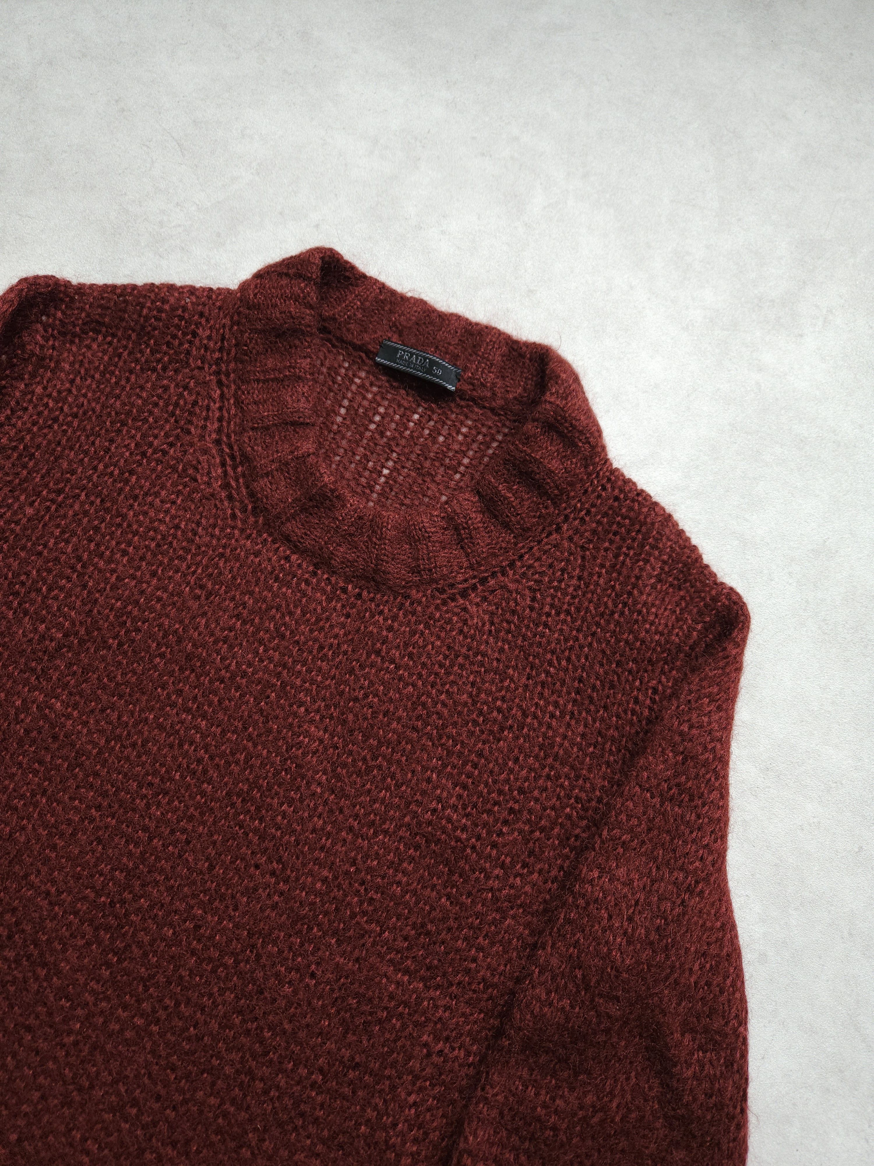 Prada Prada mohair knit in burgundy Size US M / EU 48-50 / 2 - 6 Thumbnail
