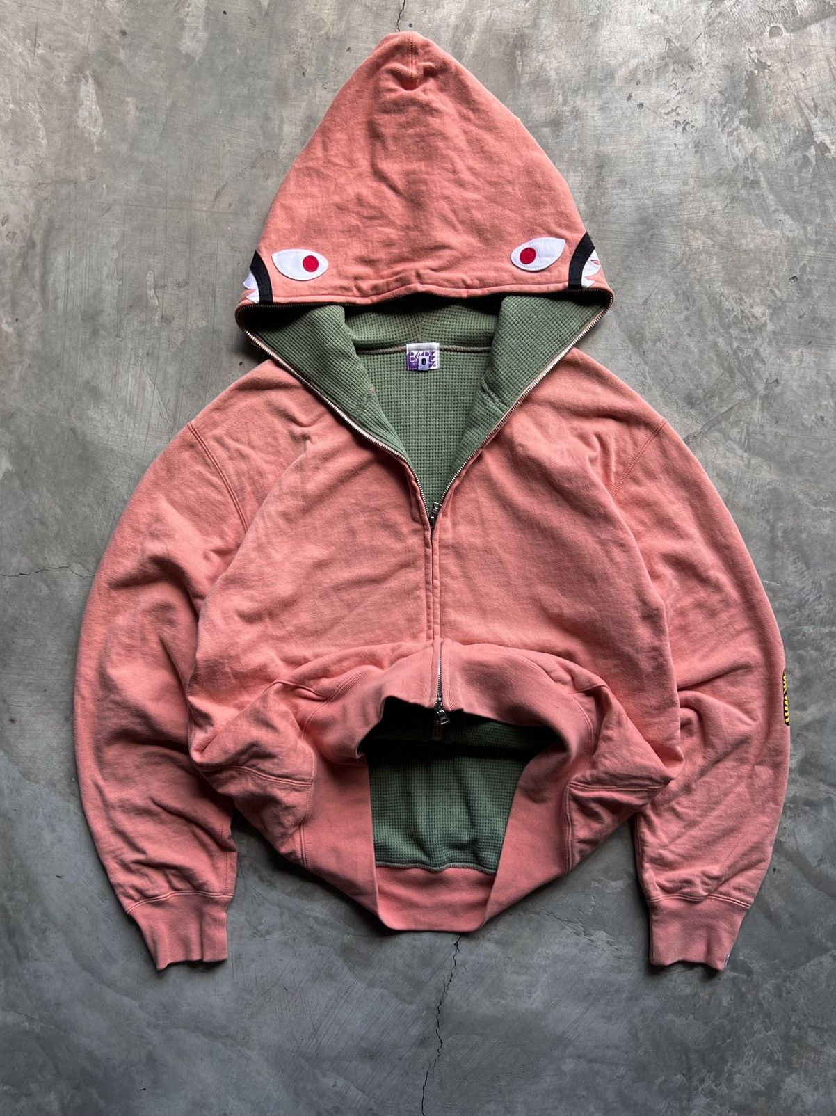 Bape BAPE OG 2ND 2006 NFS "Salmon" PONR Shark Hoodie Size US S / EU 44-46 / 1 - 19 Thumbnail