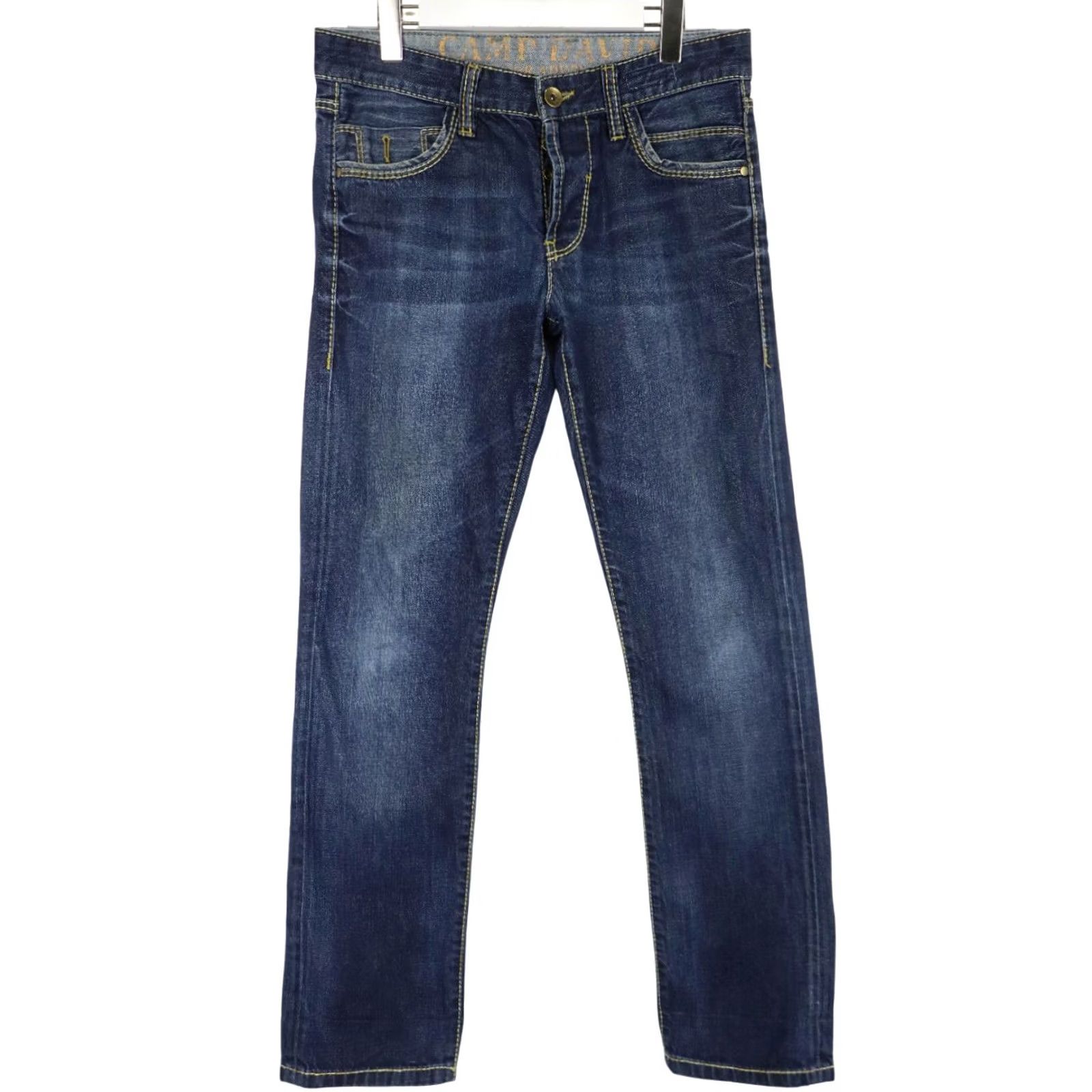 Vintage CAMP DAVID Jeans Slim Fit Robin Men's W30/L32 Blue Denim Whiskers Button Fly Size US 30 / EU 46 - 2 Thumbnail