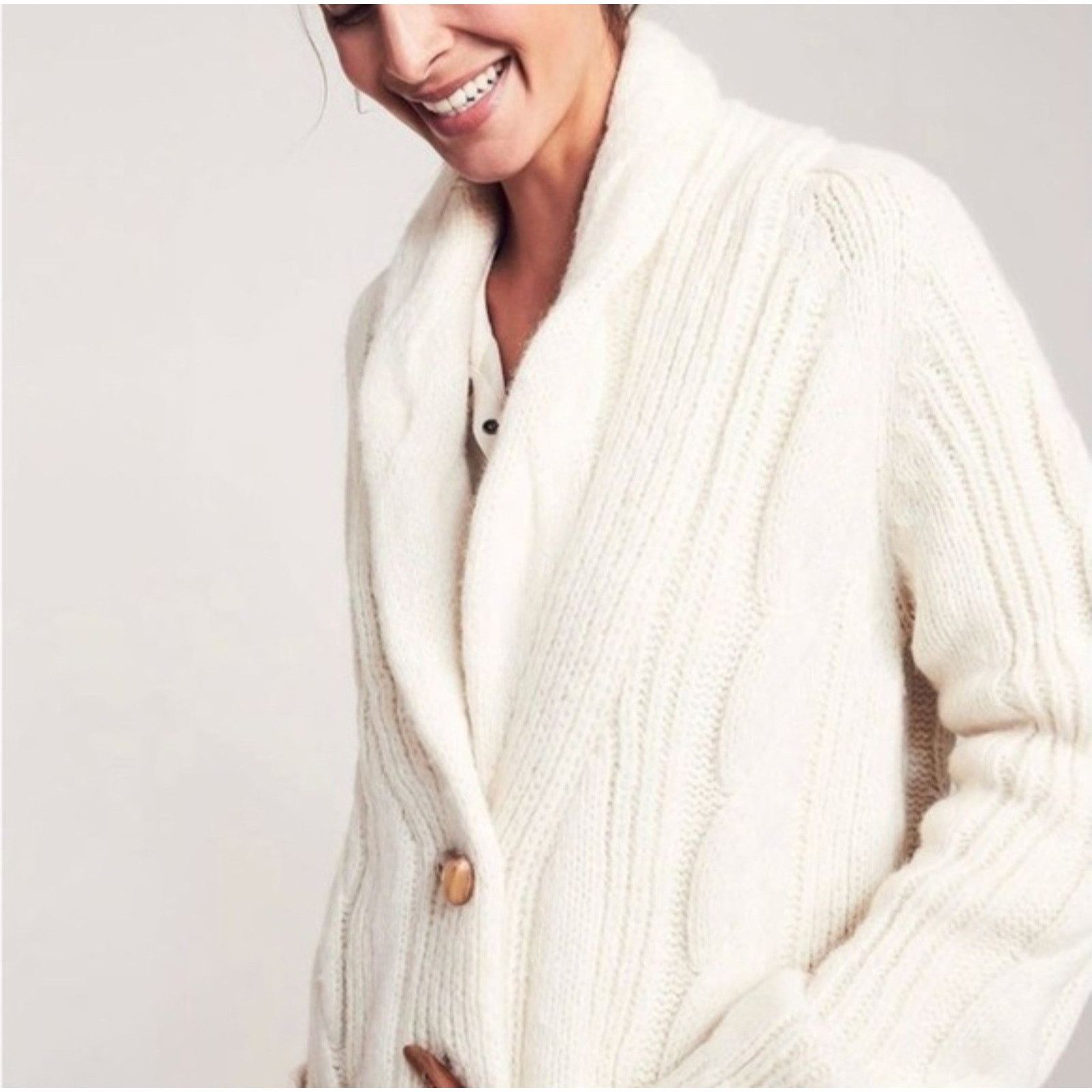 Faherty Faherty Winter Frost Line In Superfine Alpaca Cardigan Wool Size S / US 4 / IT 40 - 2 Thumbnail