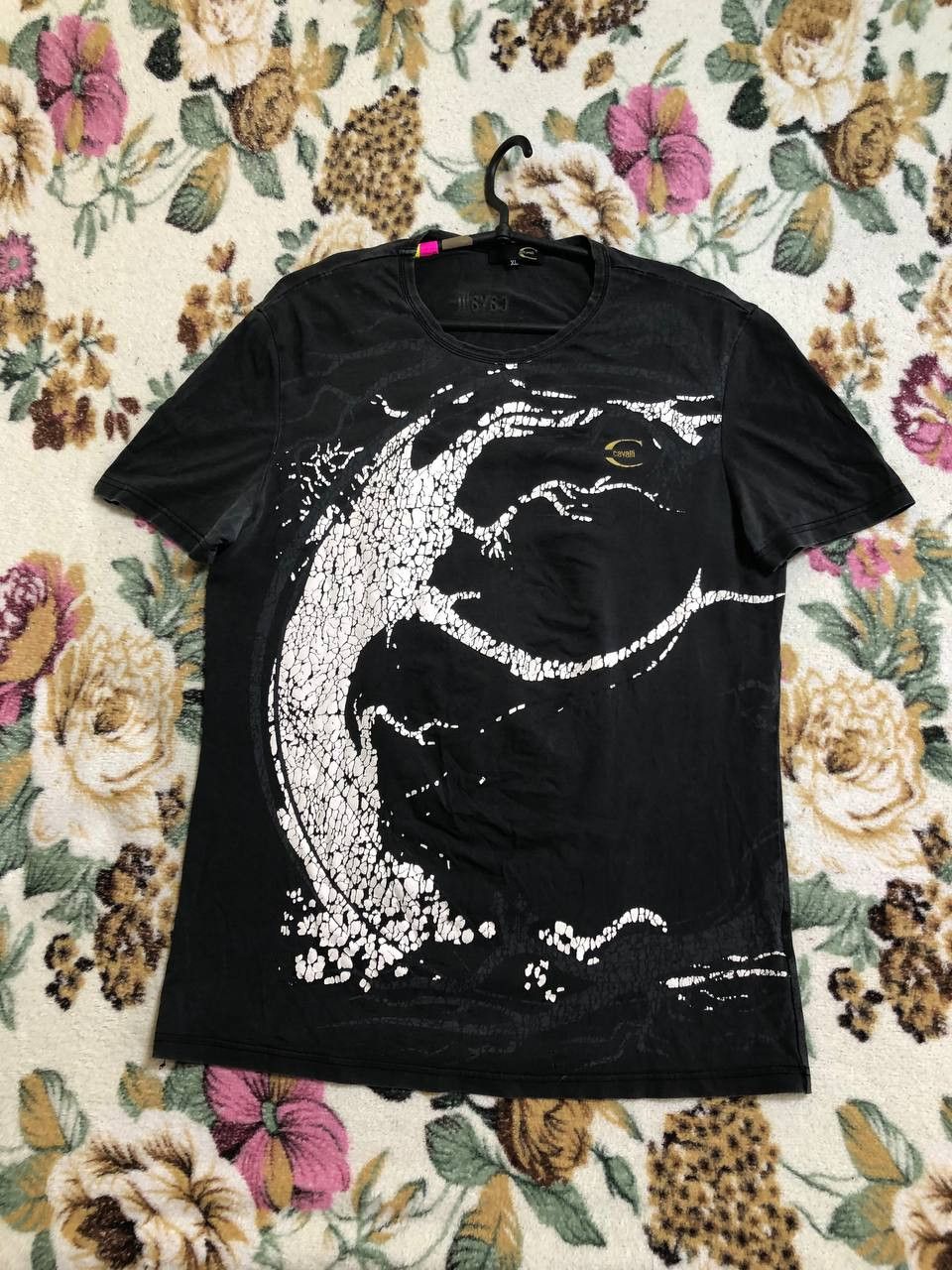 Just Cavalli Just Cavalli Men's T-Shirt Graphic Print Short Sleeve Size US XL / EU 56 / 4 - 1 Thumbnail