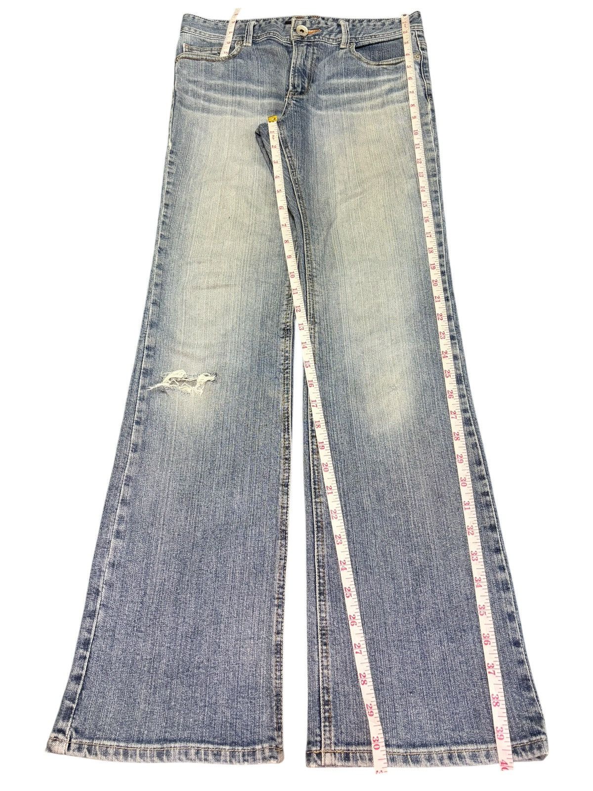 Diesel Vintage Japanese Brand Faded Wash Distressed Flare Jeans Size 29" - 7 Thumbnail