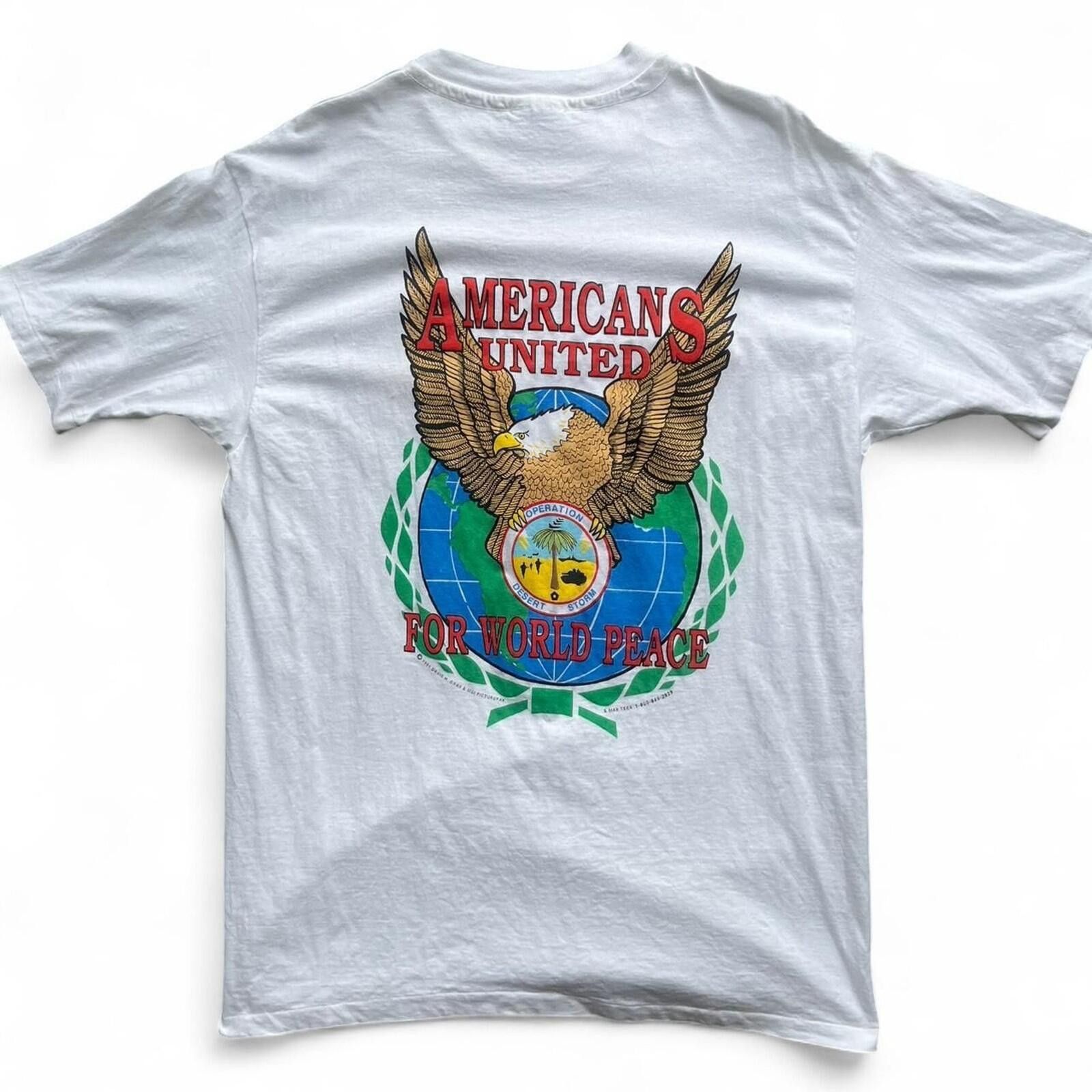 Hanes 1991 USA Military Operation Desert Storm Graphic T-Shirt Size US XL / EU 56 / 4 - 1 Thumbnail