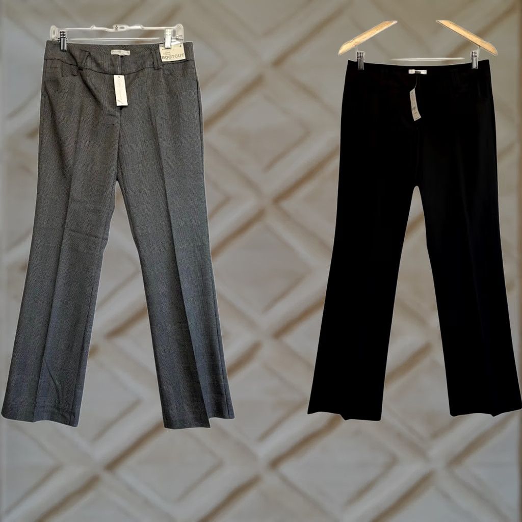 Vintage VINTAGE New York & Company Dress Pants Bootcut Mid Rise Waist 30 Black 4 Womens Pants NWT Stretch Flat Front 32 Inseam Regular 90s Work Size 27" / US 4 / IT 40 - 1 Thumbnail