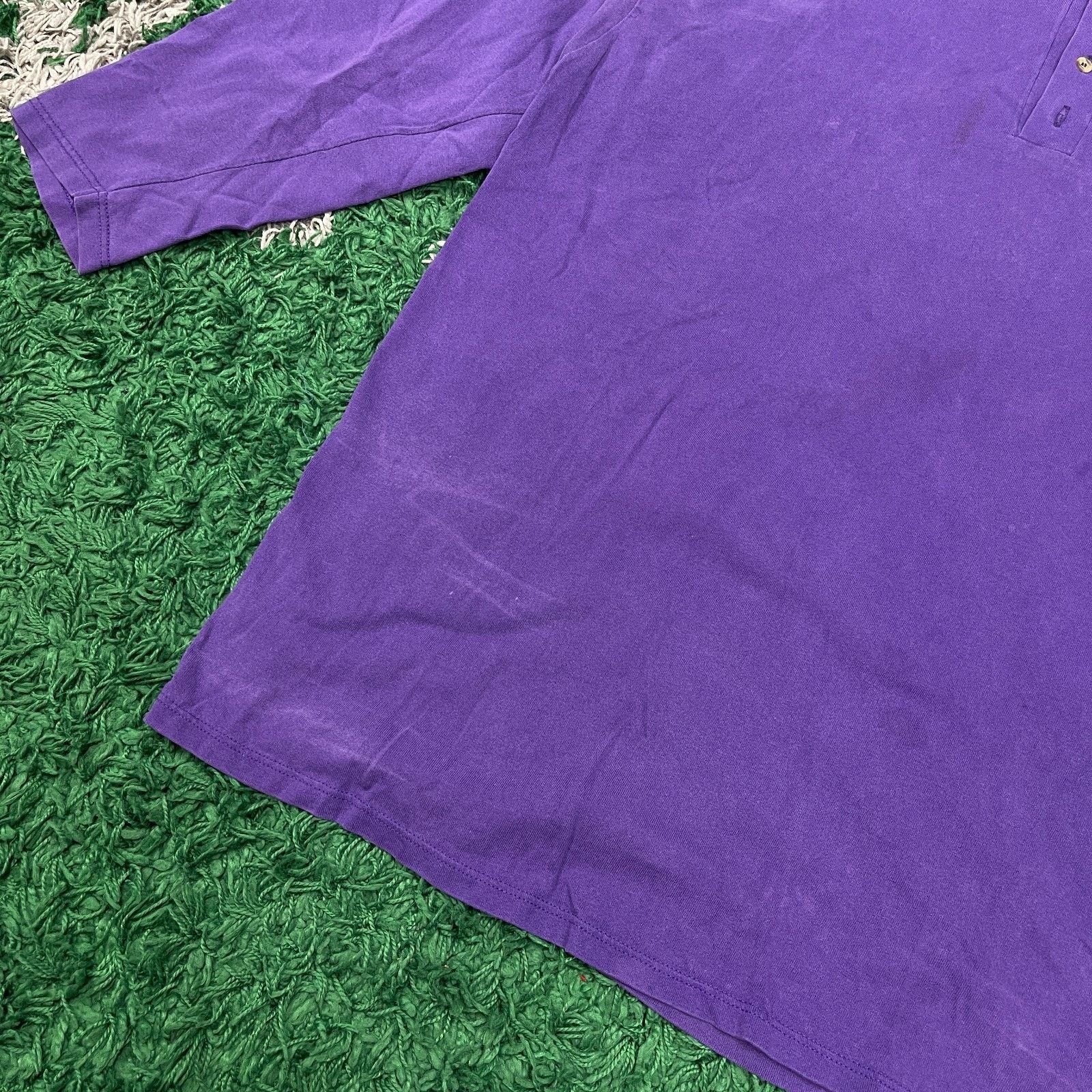 Harley Davidson × Vintage vintage 1997 Harley-Davidson purple long sleeve henley shirt Size US XL / EU 56 / 4 - 3 Thumbnail