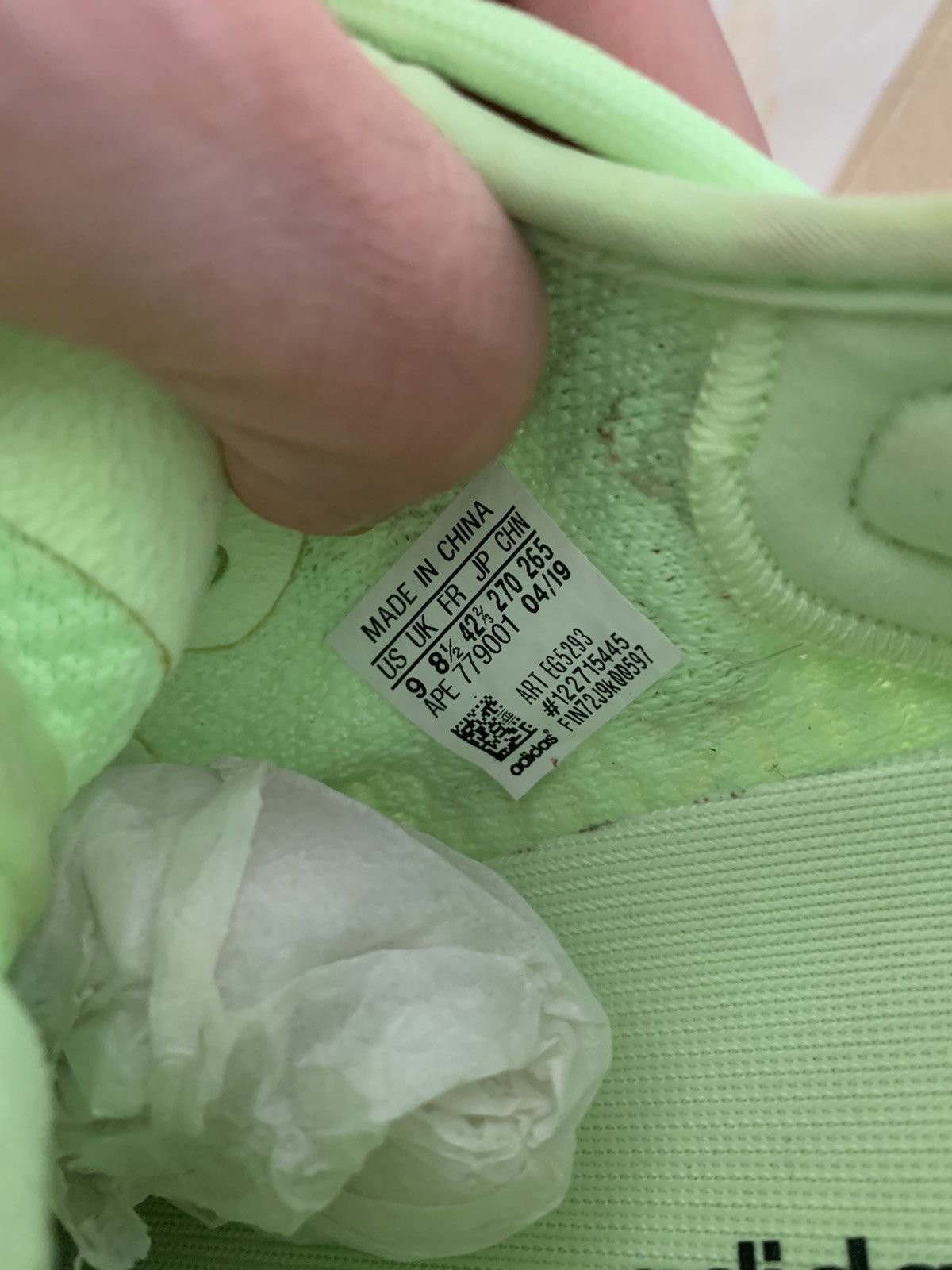 Adidas Adidas Yeezy Boost 350 V2 GID 'Glow' sz. 9 Size US 9 / EU 42 - 7 Thumbnail