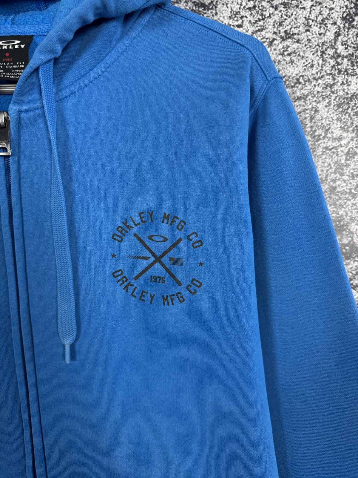 Oakley Men’s Oakley Blue Zip Up Hoodie Jacket MFG Co Logo Size M Size US M / EU 48-50 / 2 - 7 Thumbnail