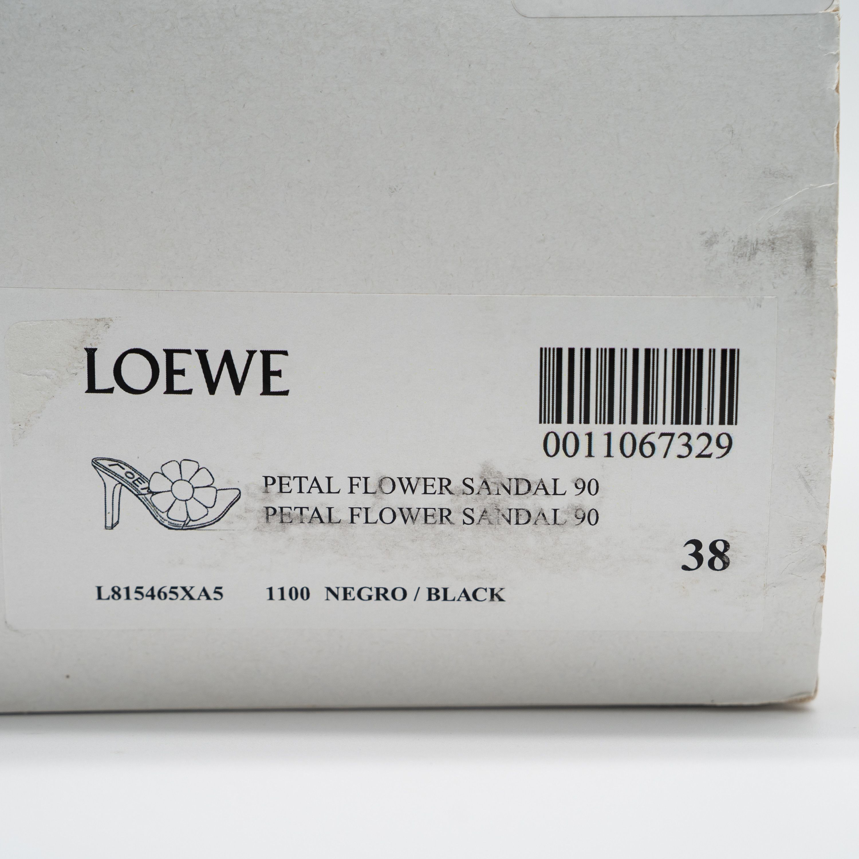 Loewe Loewe Petal Flower Sandals 90mm Black Size US 8 / IT 38 - 12 Thumbnail